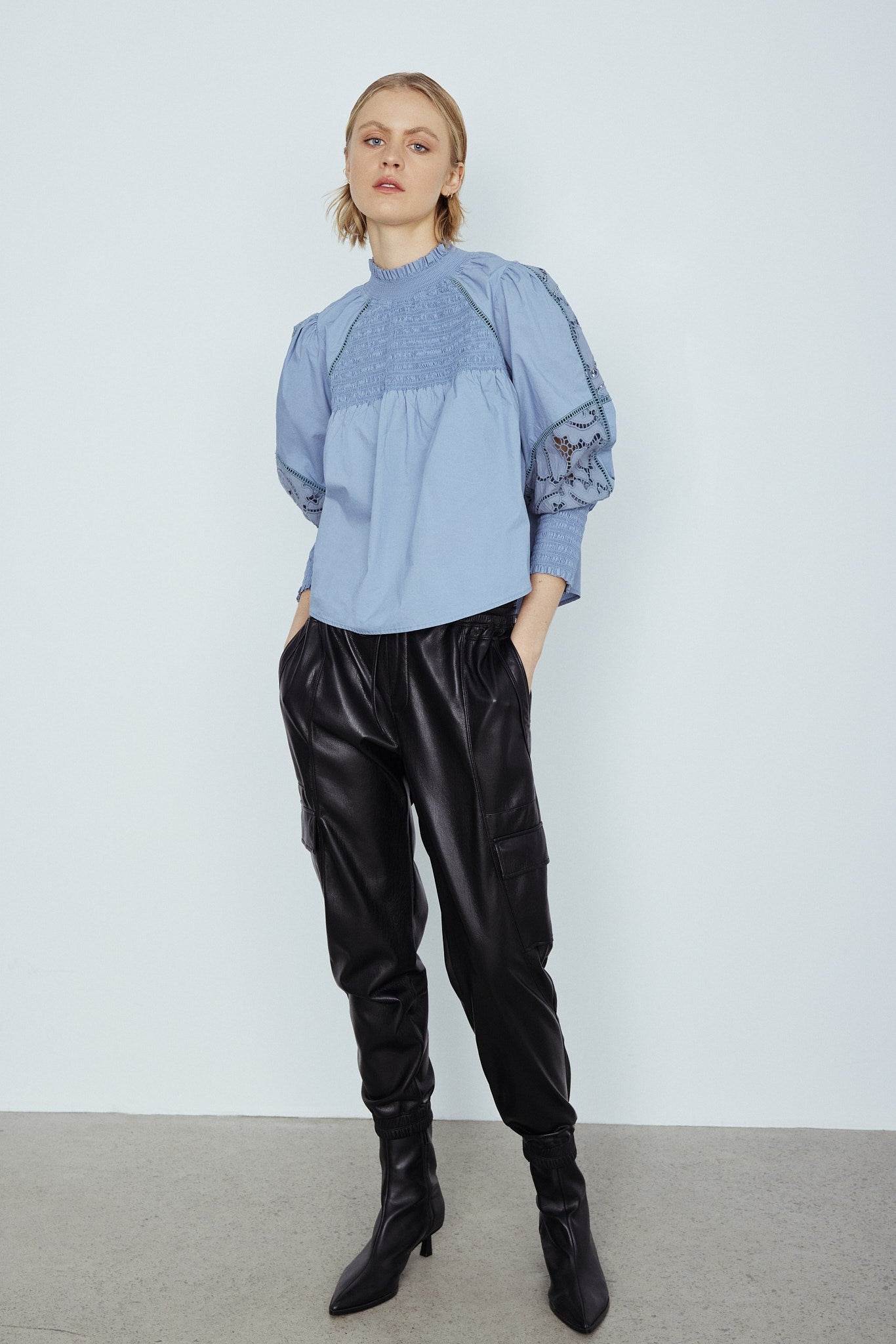 PASCAL BLOUSE-Acid blue