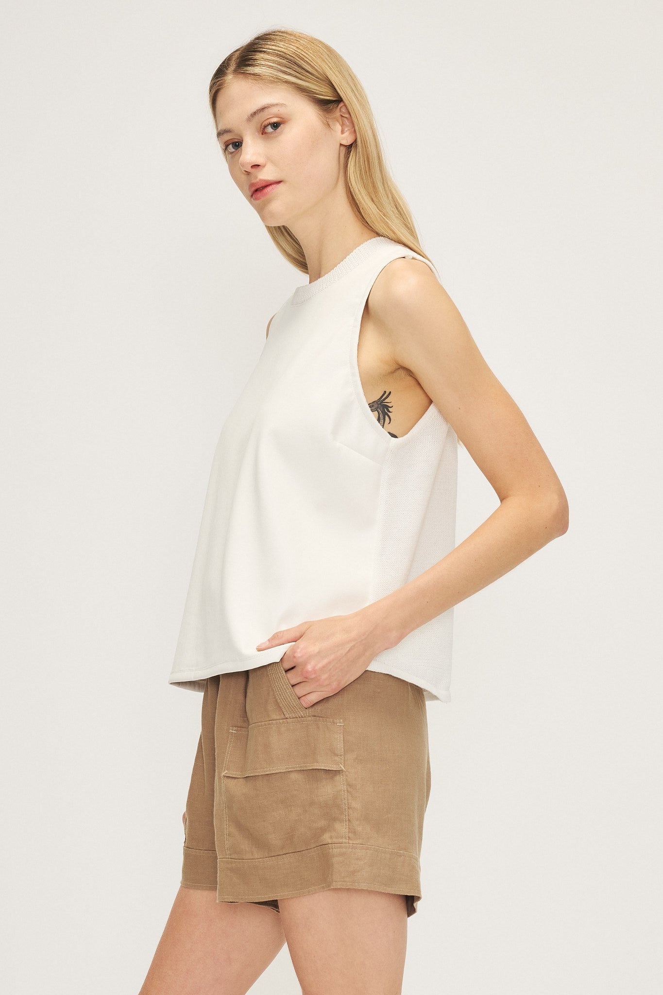 PEYTON TANK TOP-Off white