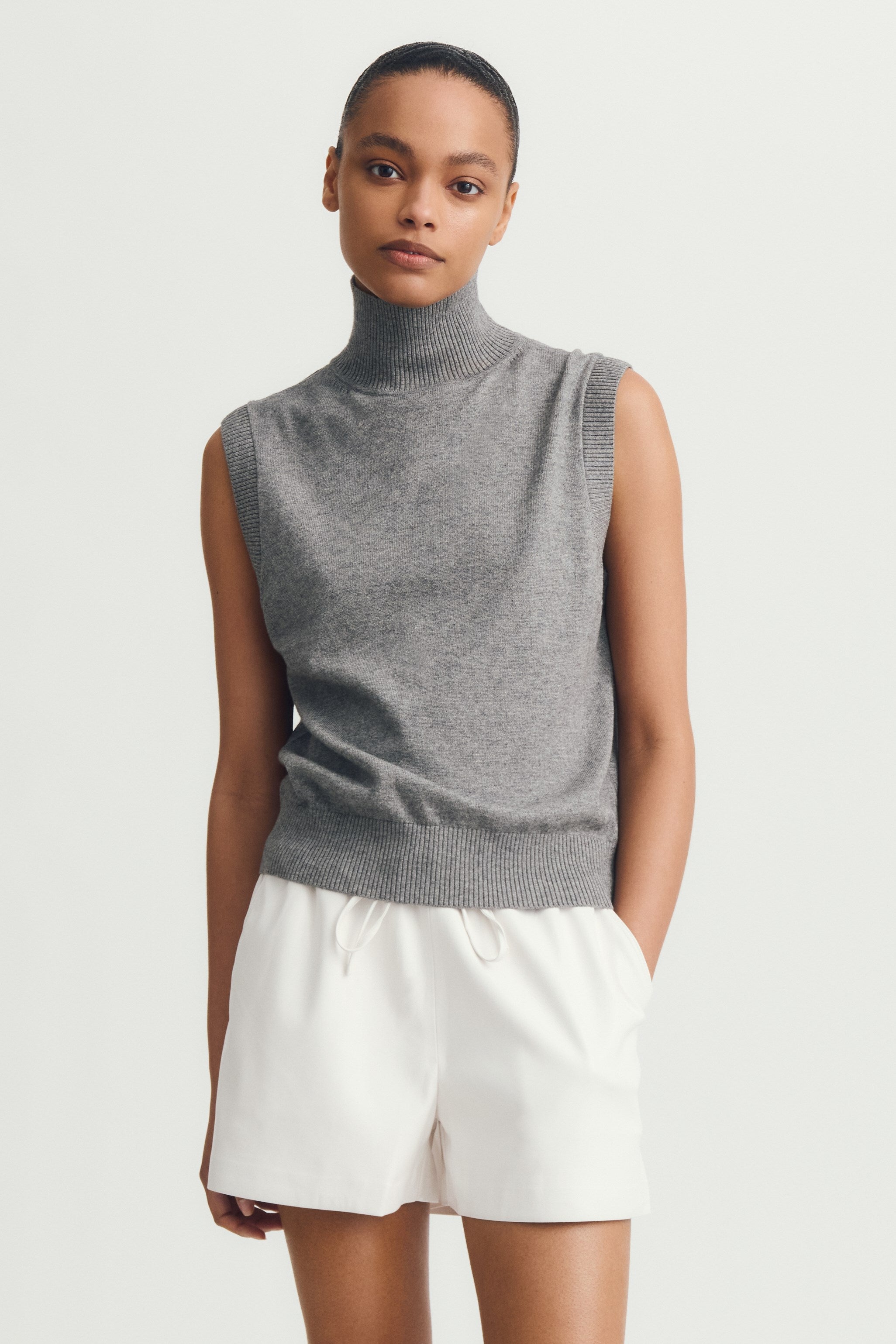 SILIN SWEATER TOP-Dark grey mix