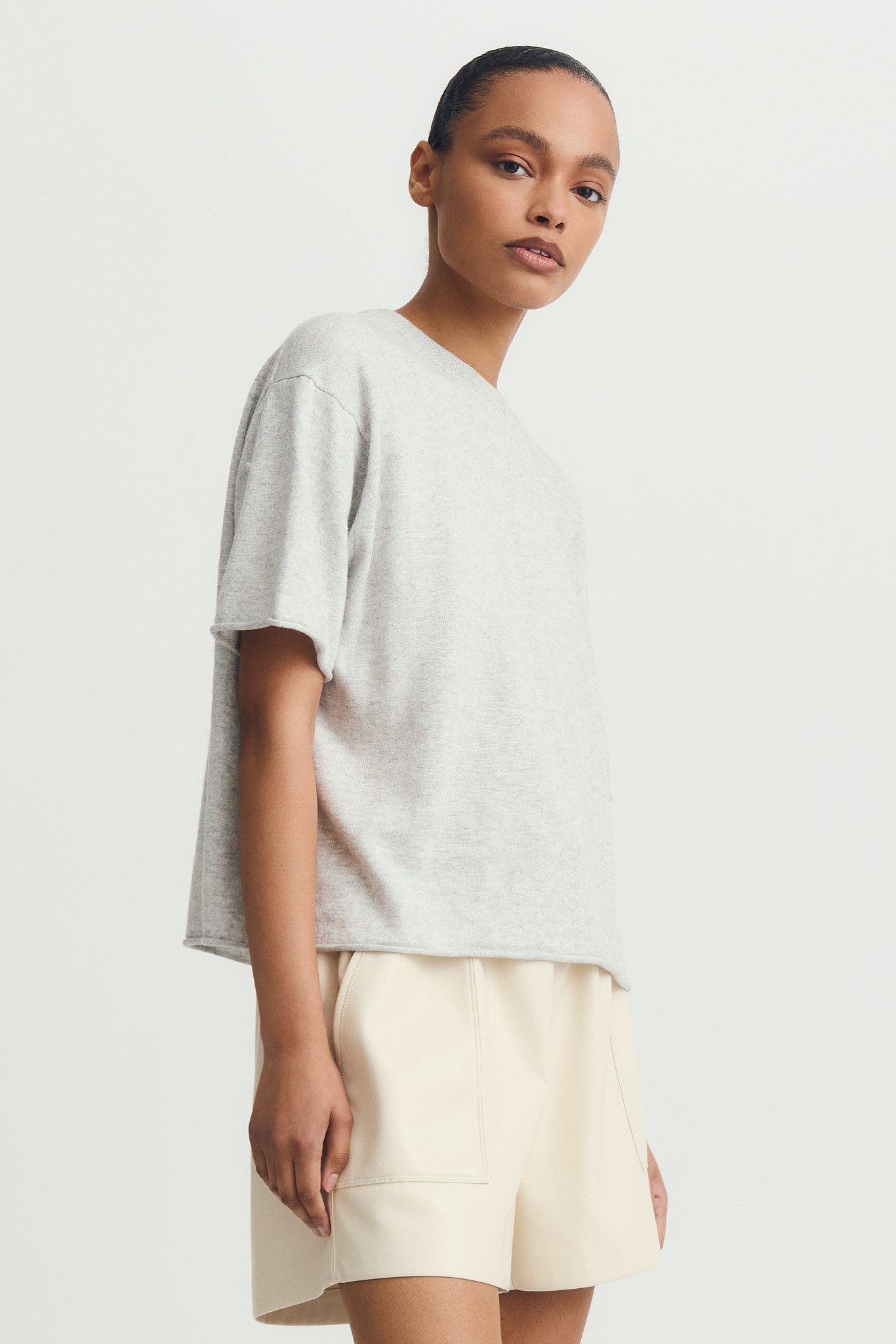 SOFIA PULL-Mélange gris clair