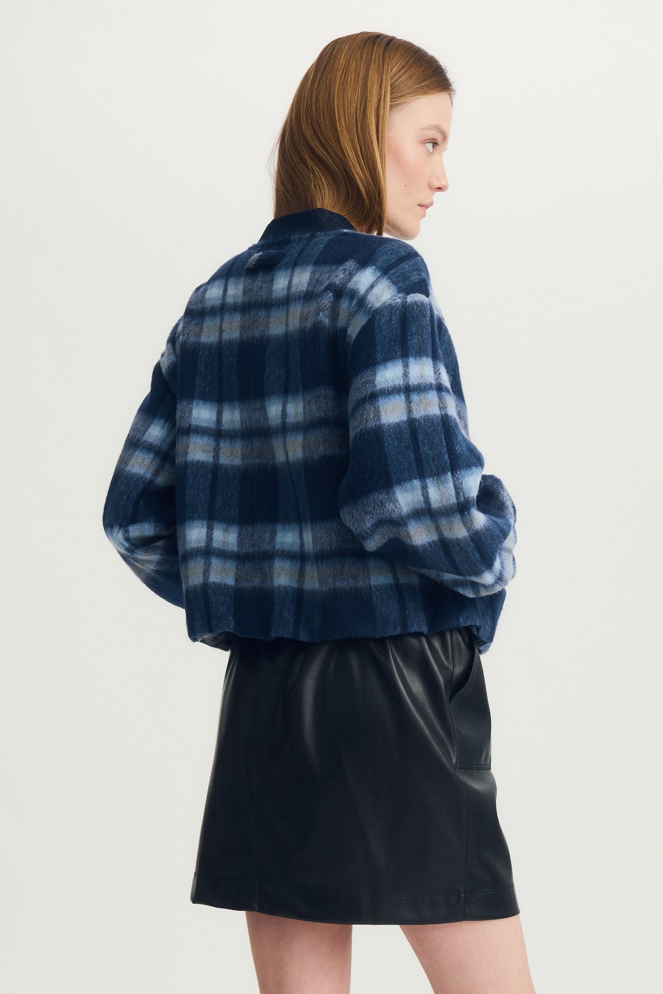SOFIE JACKET-Blue plaid