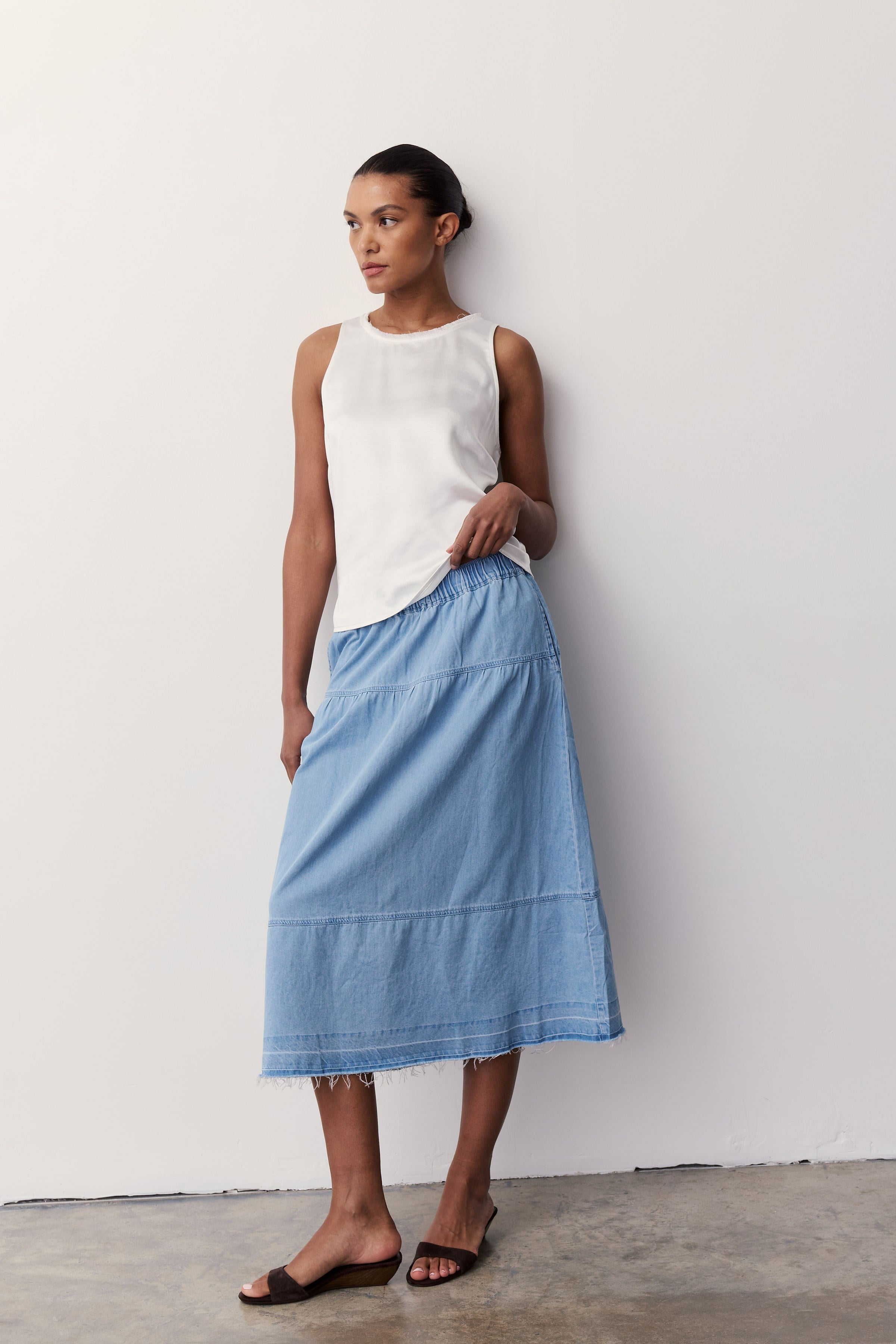 ZUKI SKIRT-Med blue