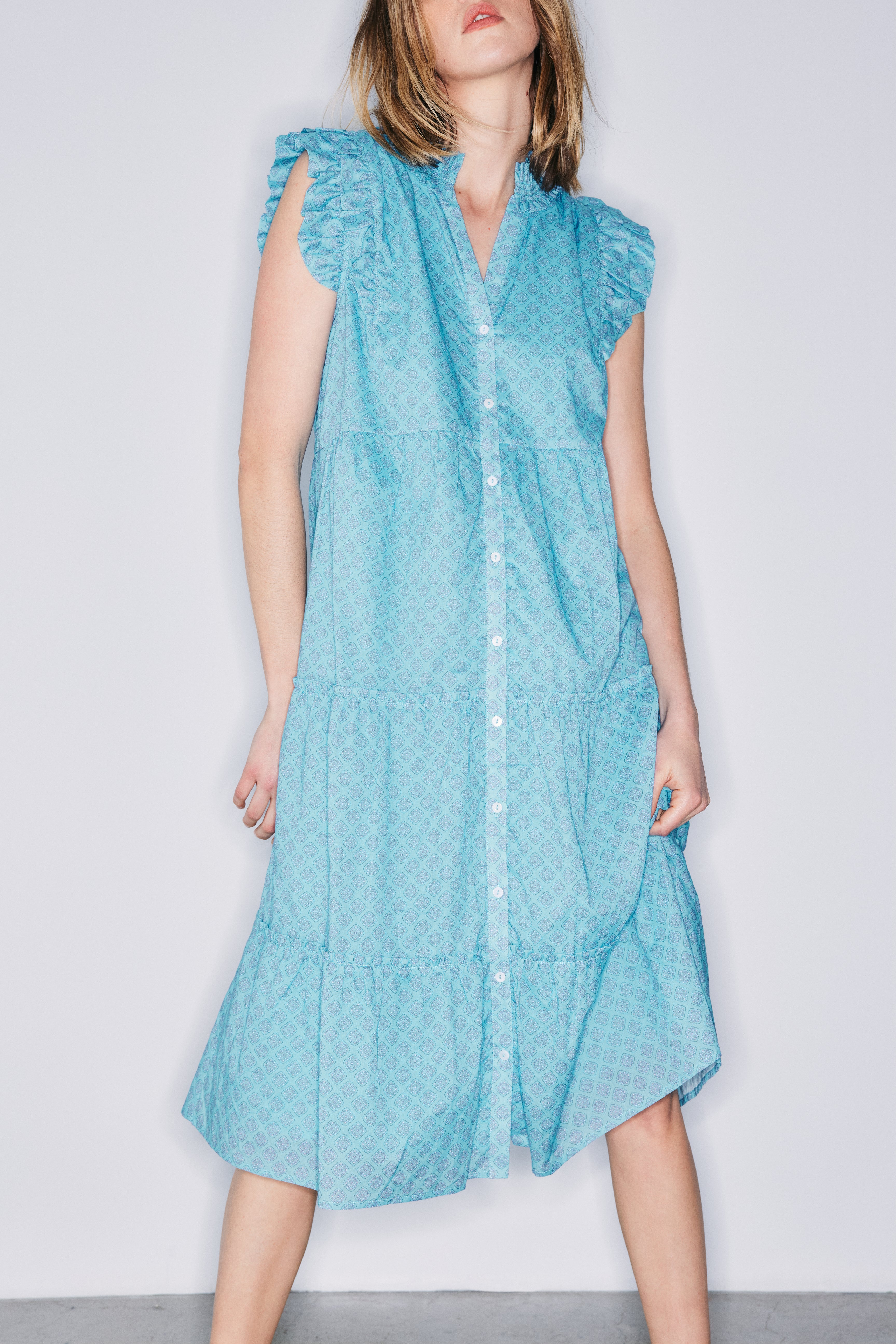 Aria light blue gem dress