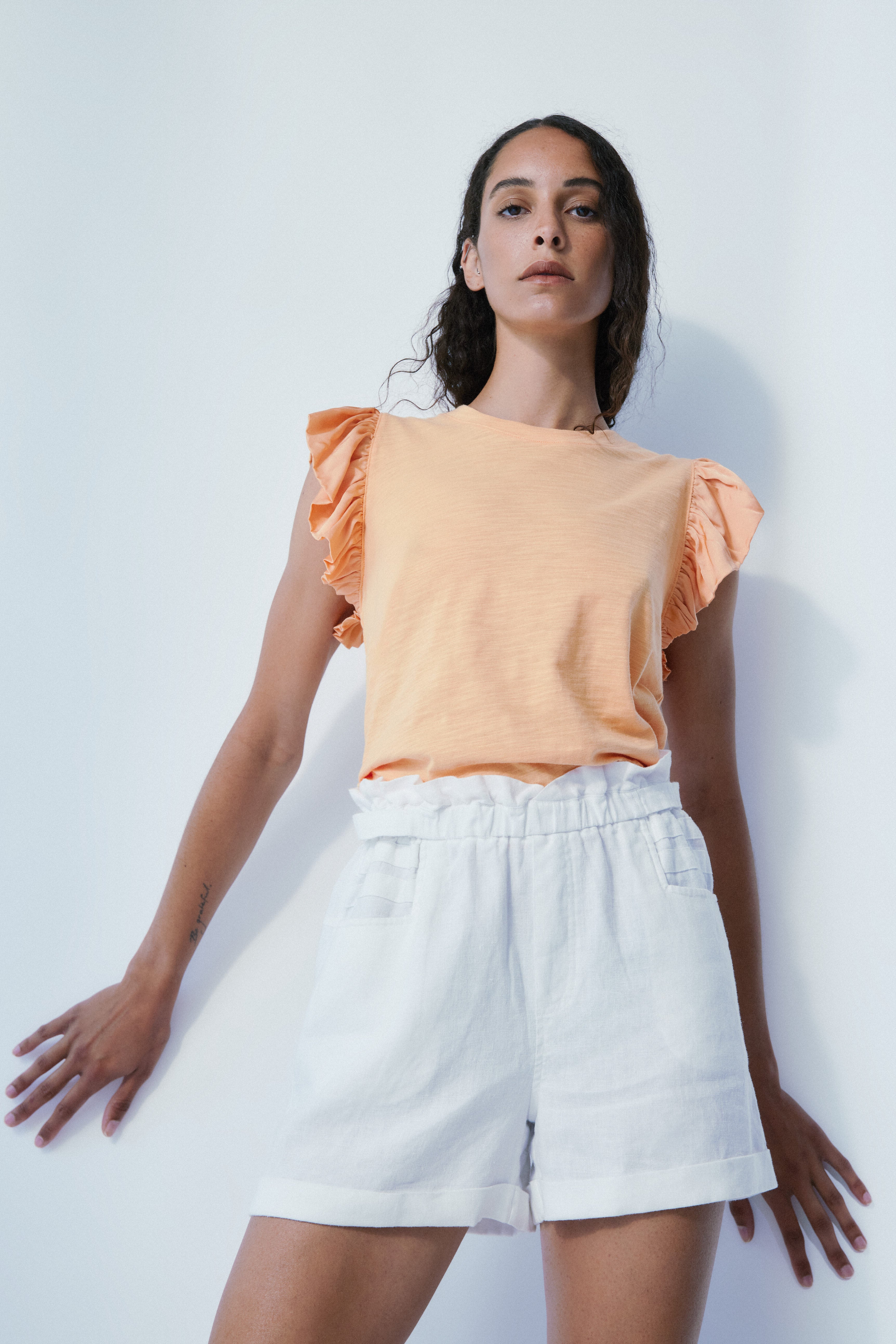 Aurora tangerine cotton top