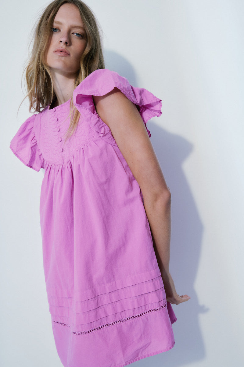 Beverly fiji violet cotton dress
