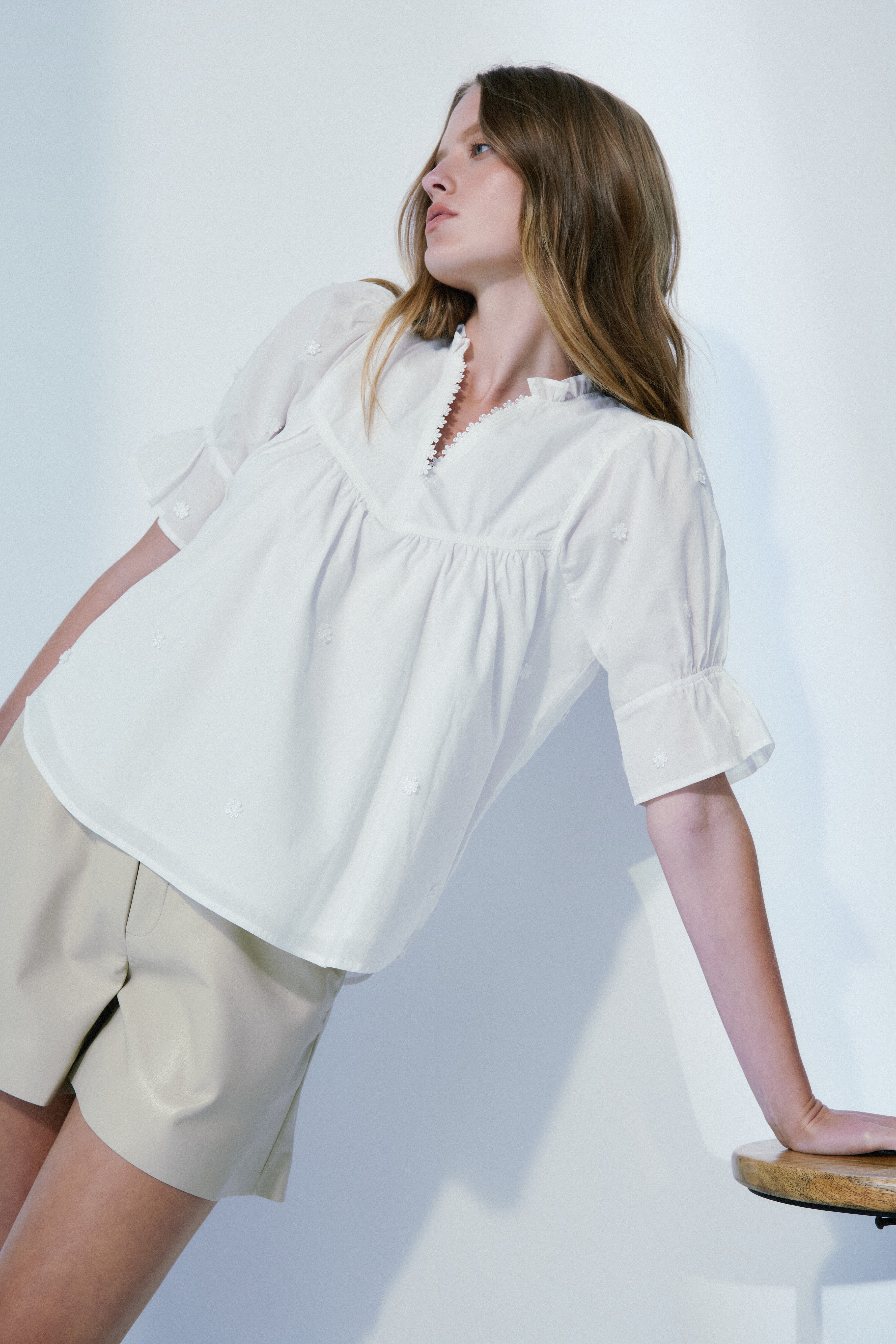 Candice  off white cotton blouse