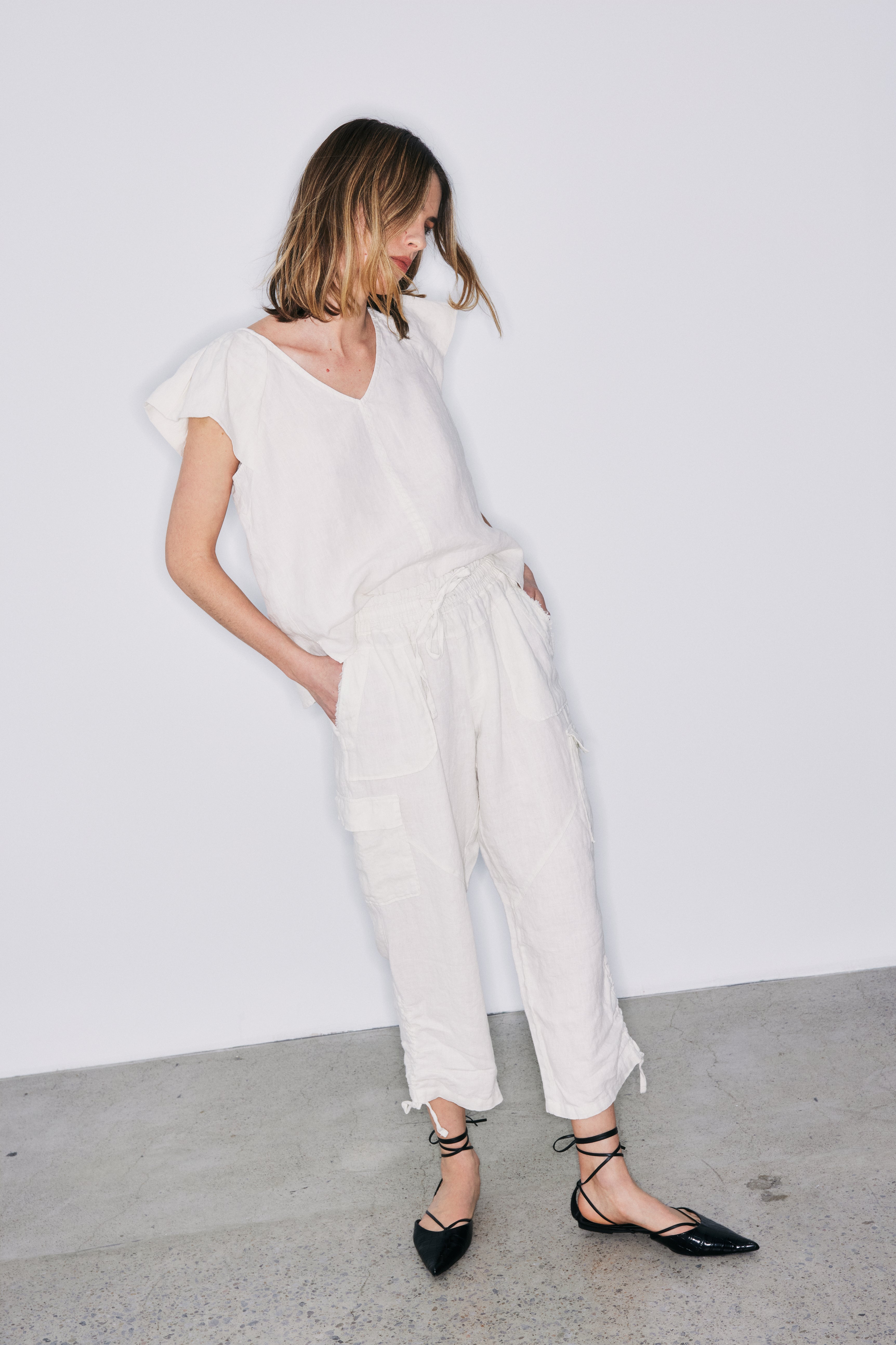 Claudie mastik linen pant