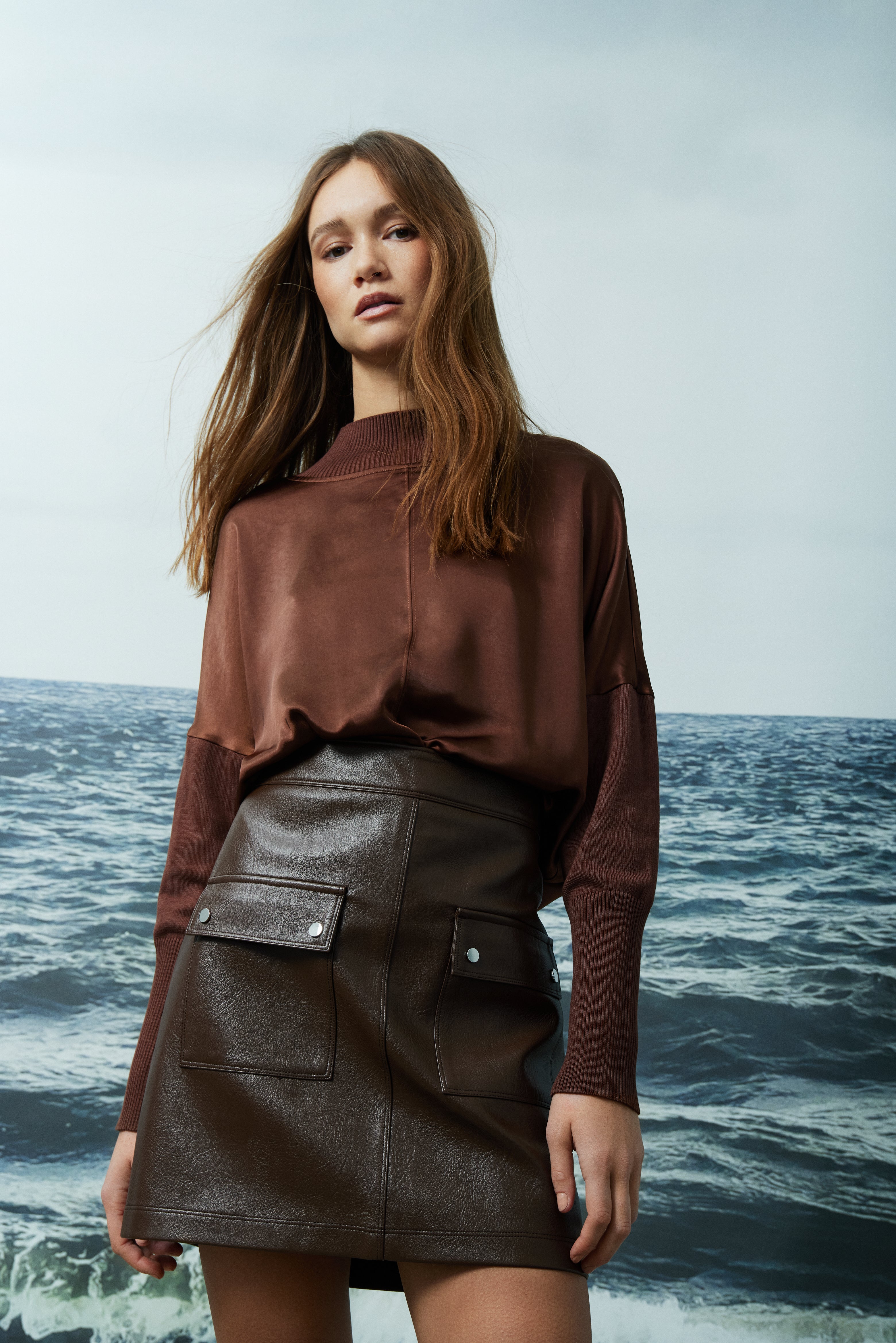 Damia faux leather skirt