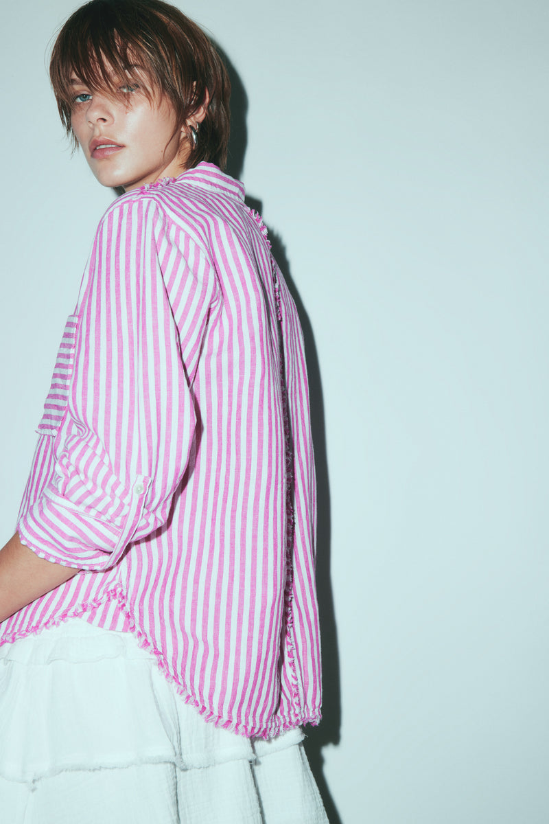 Keny pink stripe shirt