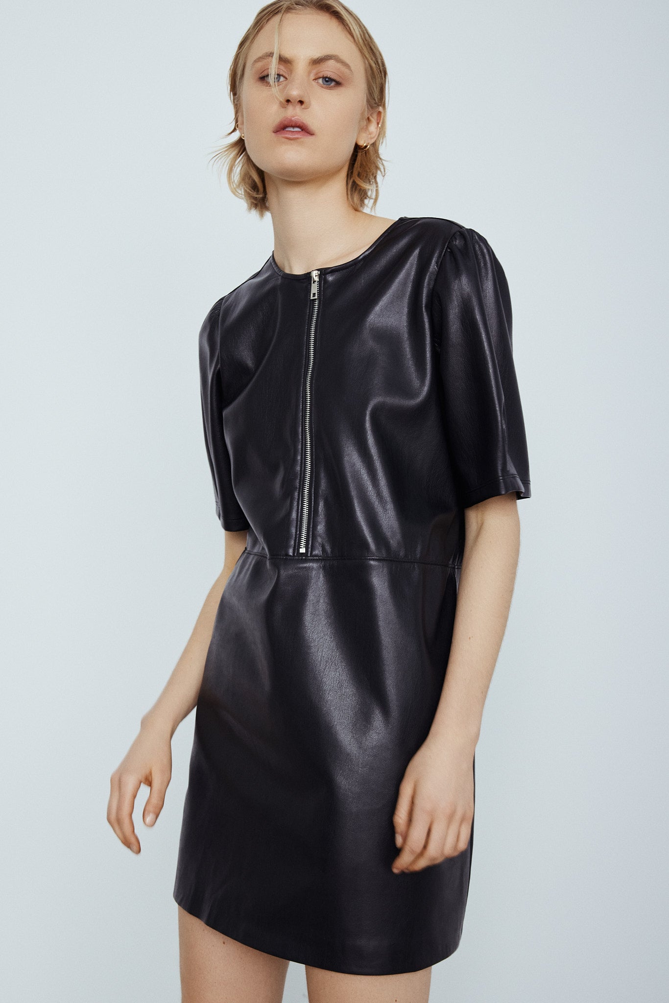 Naiya faux leather dress