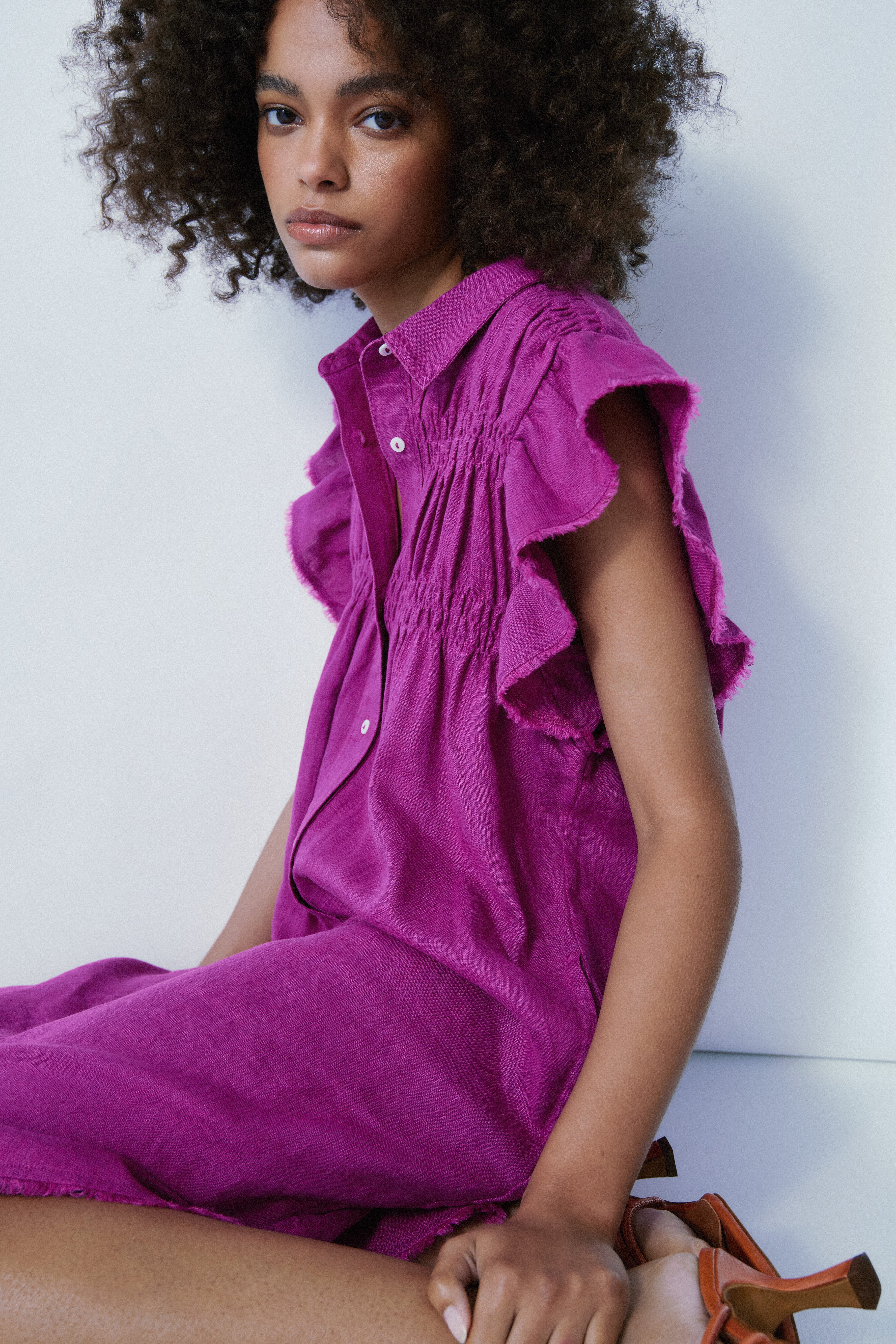 Sunset deep violet dress