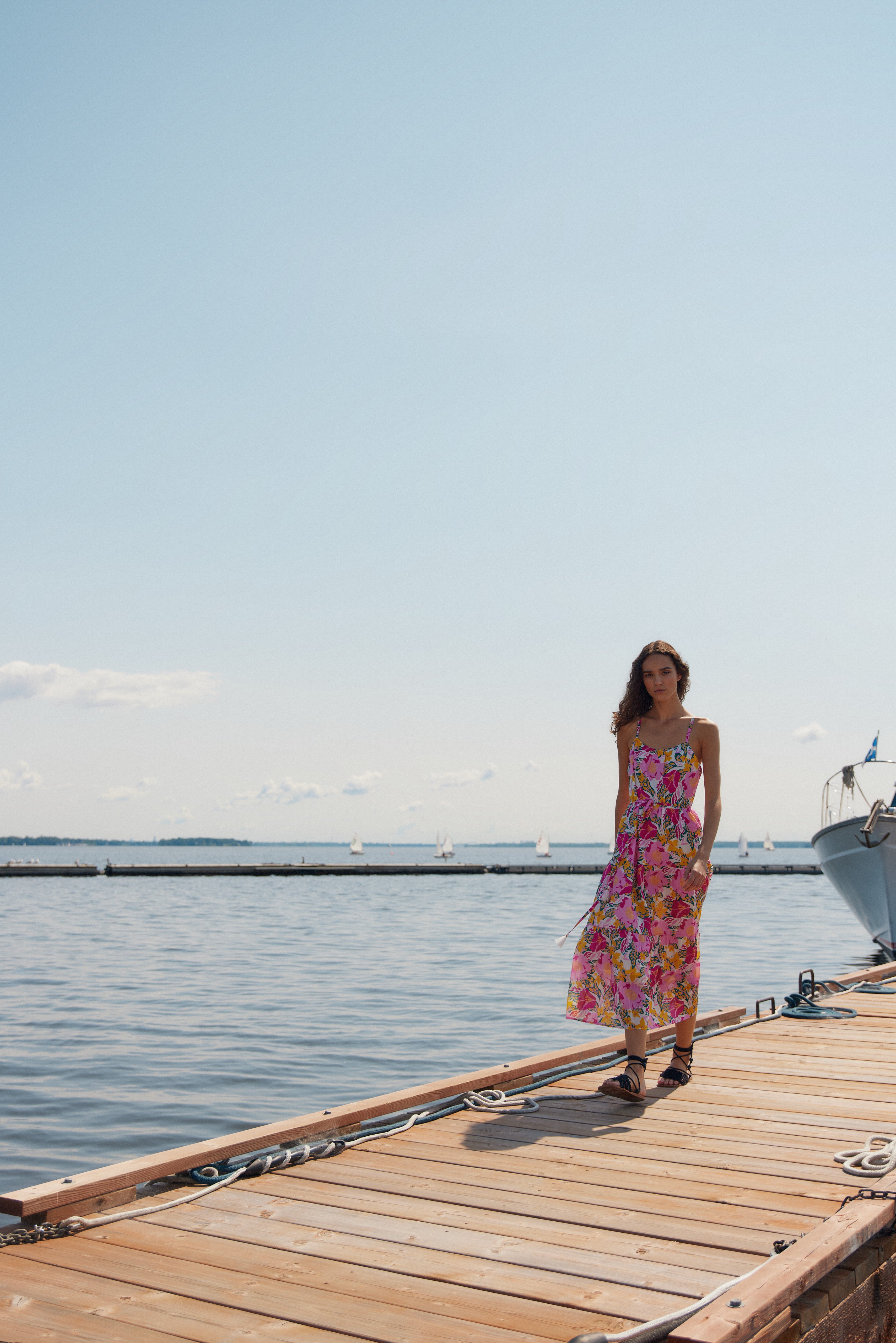 Tina bold floral dress