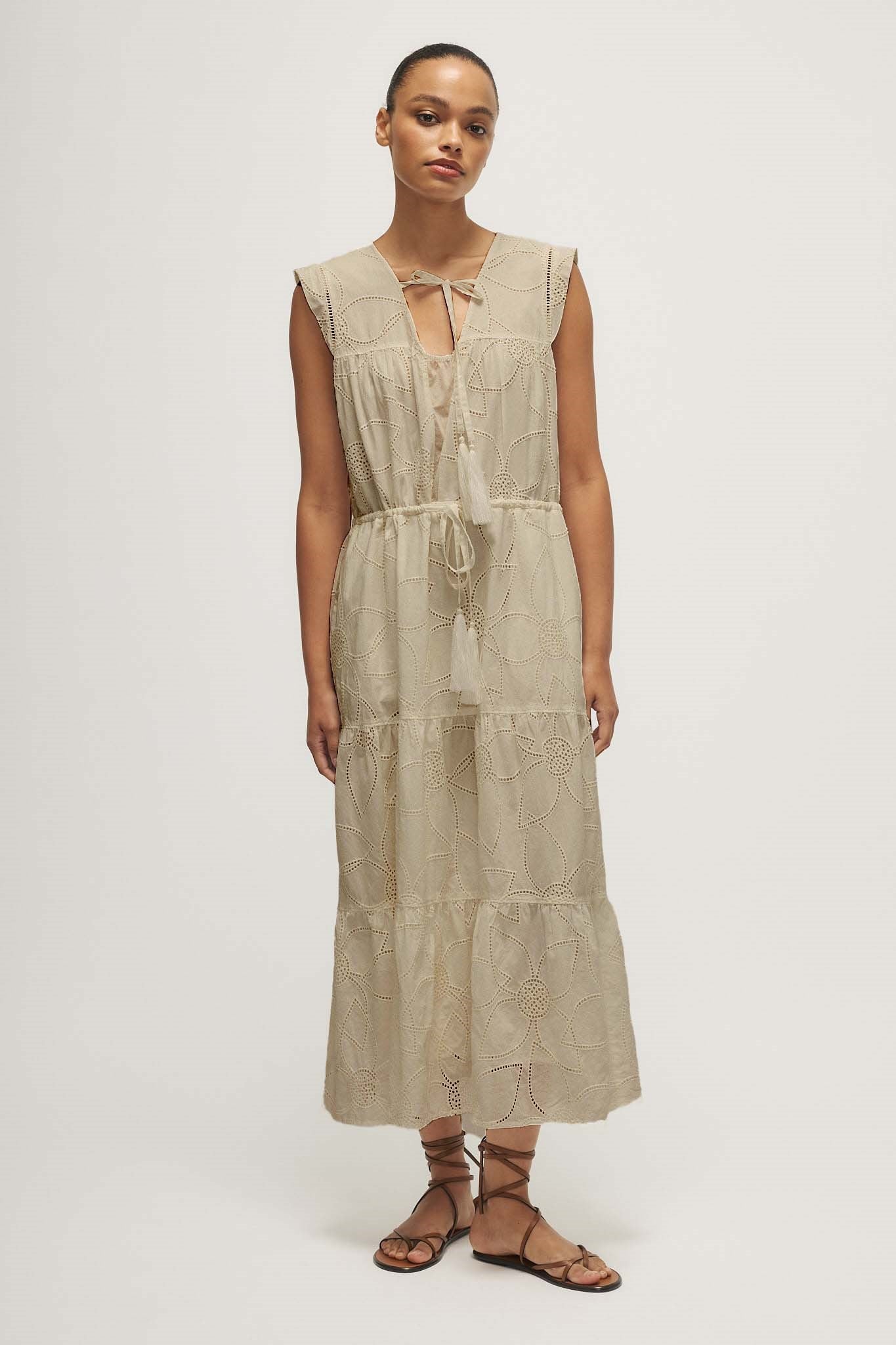 ANALYNE DRESS-Beige