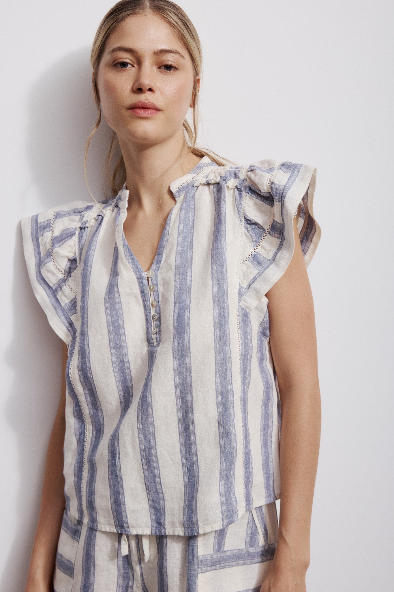 ANNIE-Denim blue stripe