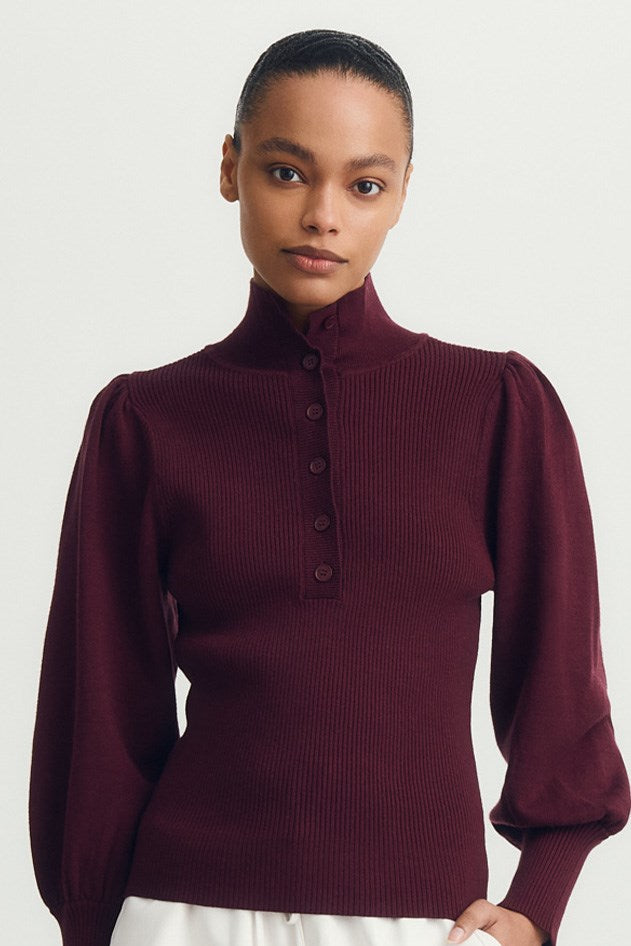 ASH SWEATER-Burgundy