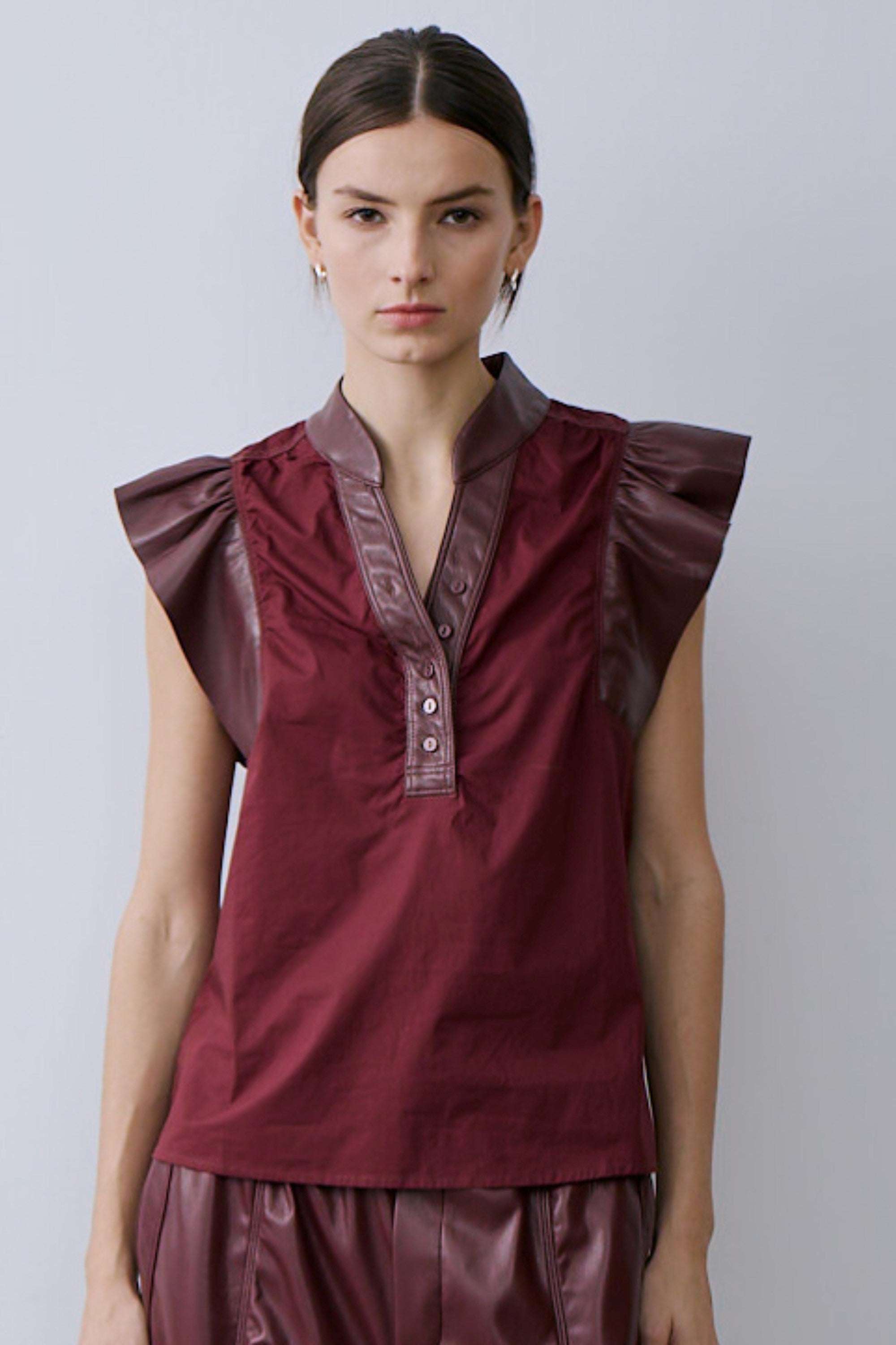 blouse BLAIR TOP-Dk bourgogne