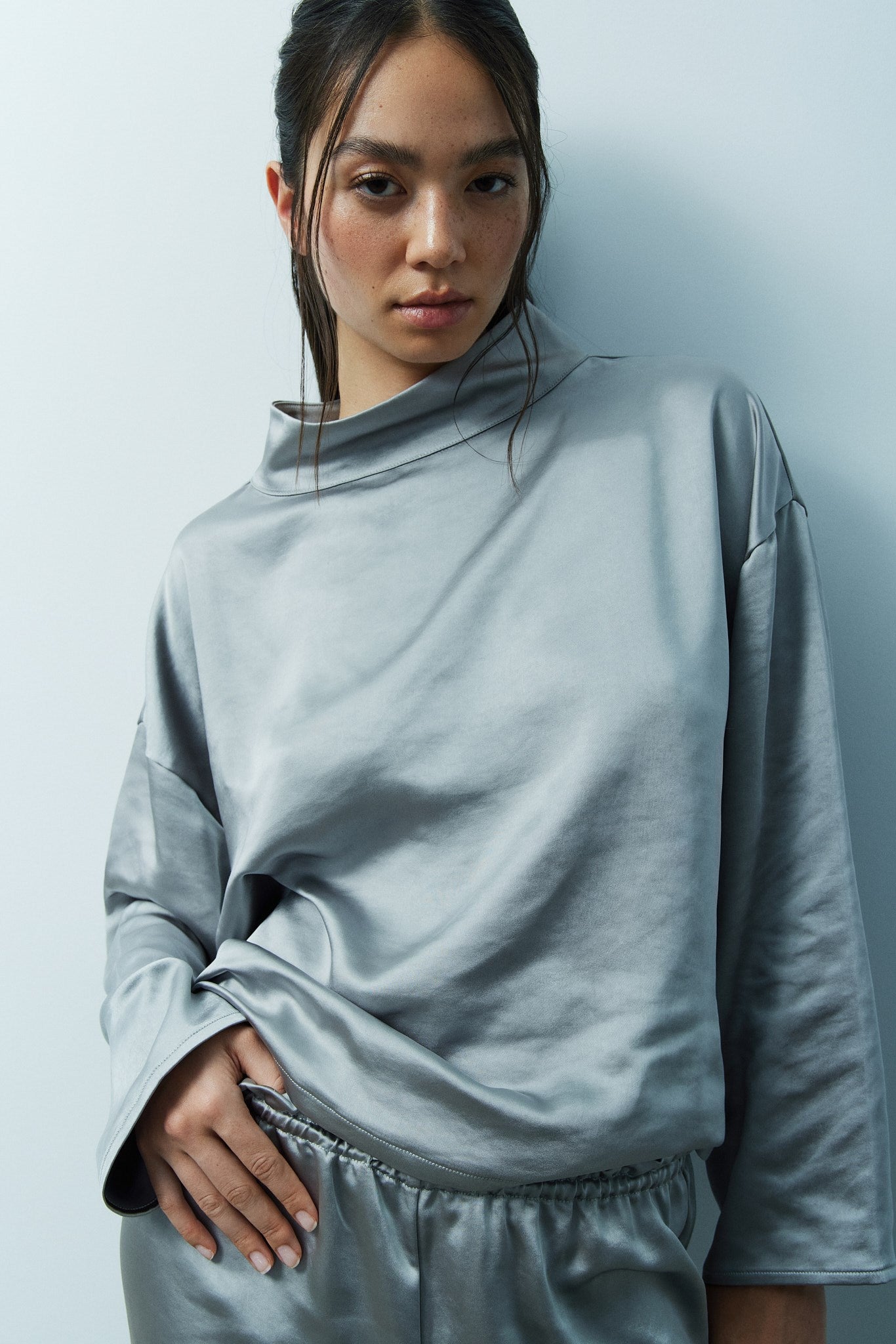 CHARLYNE BLOUSE-Perfect grey