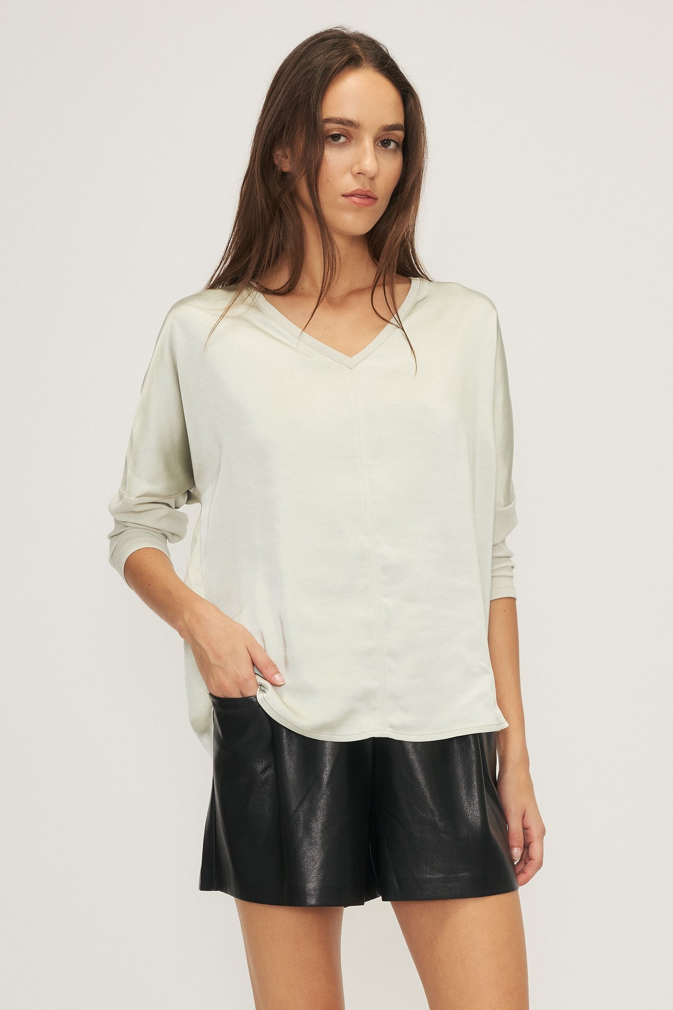 CINDY TOP-Soft green