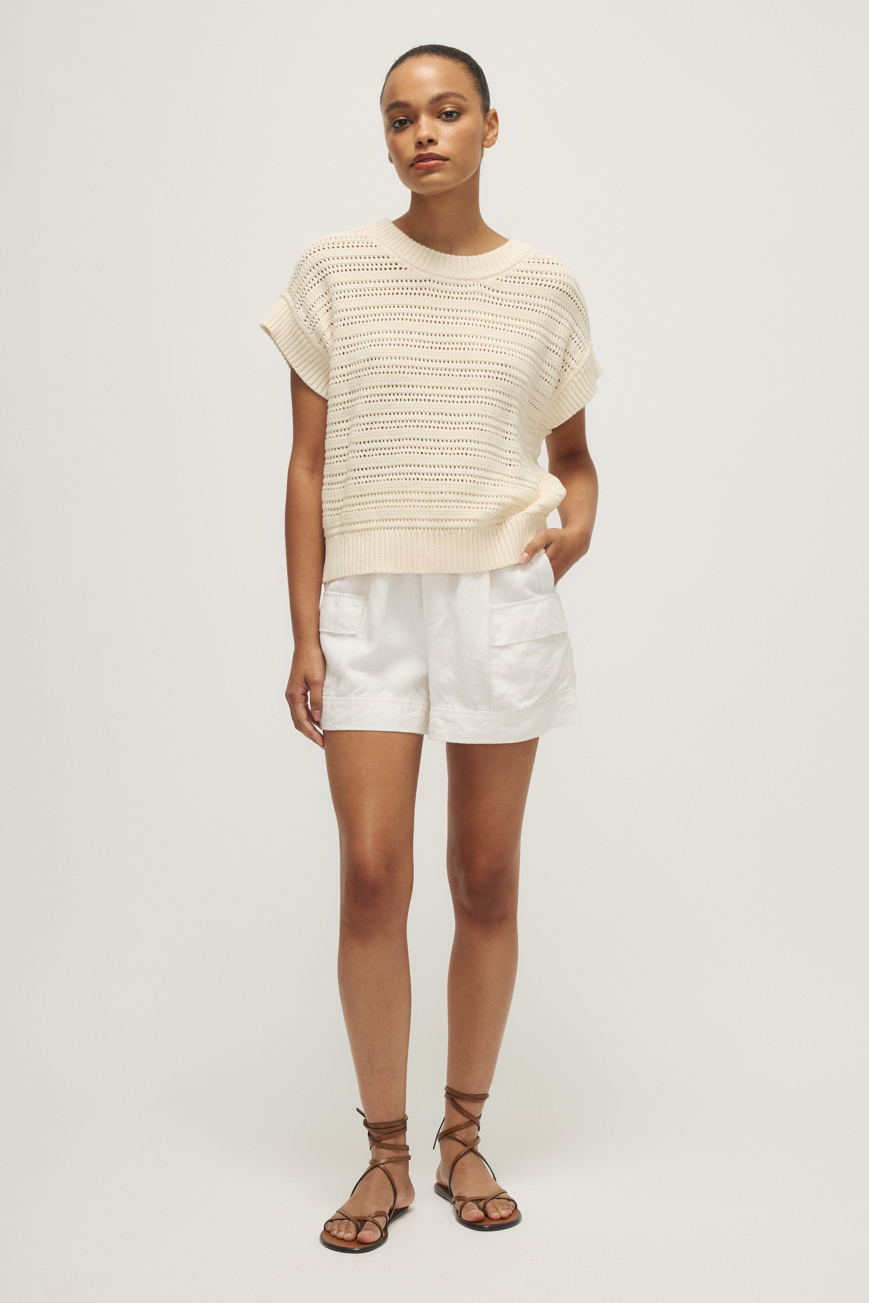 GILET PULL EDITH - Crème