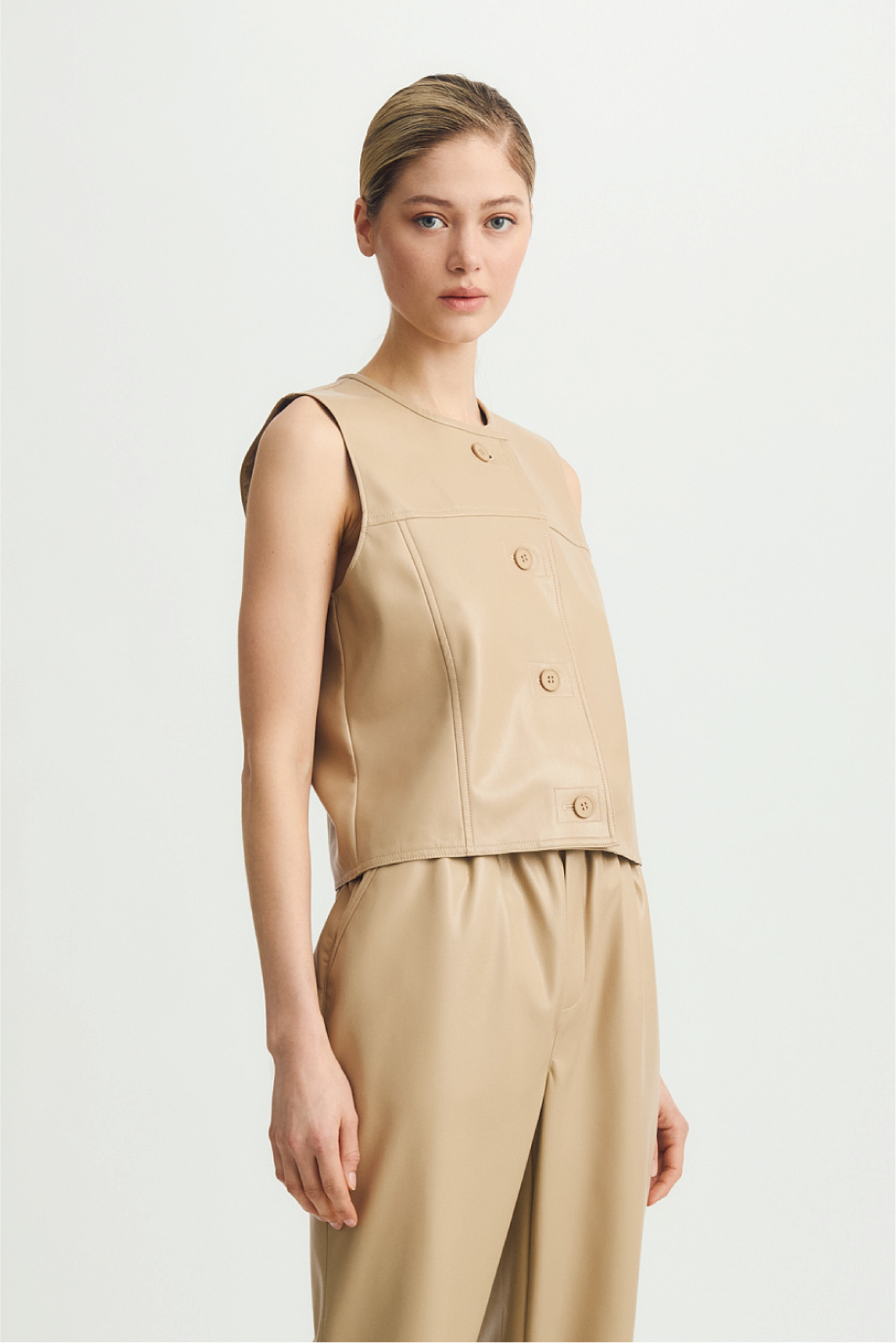 FRANCE VEST-Tan