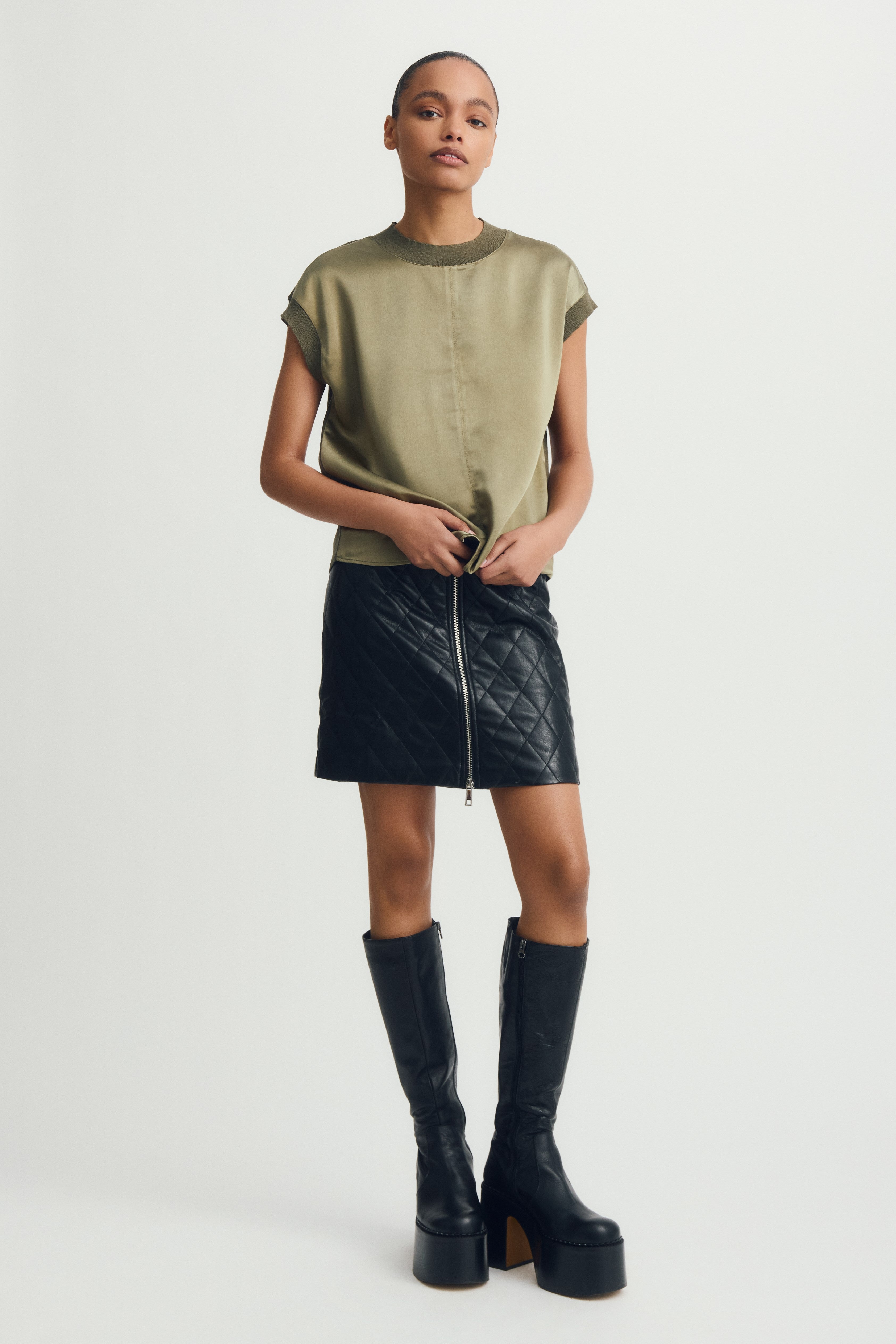 GAYLOR TOP-Dk khaki