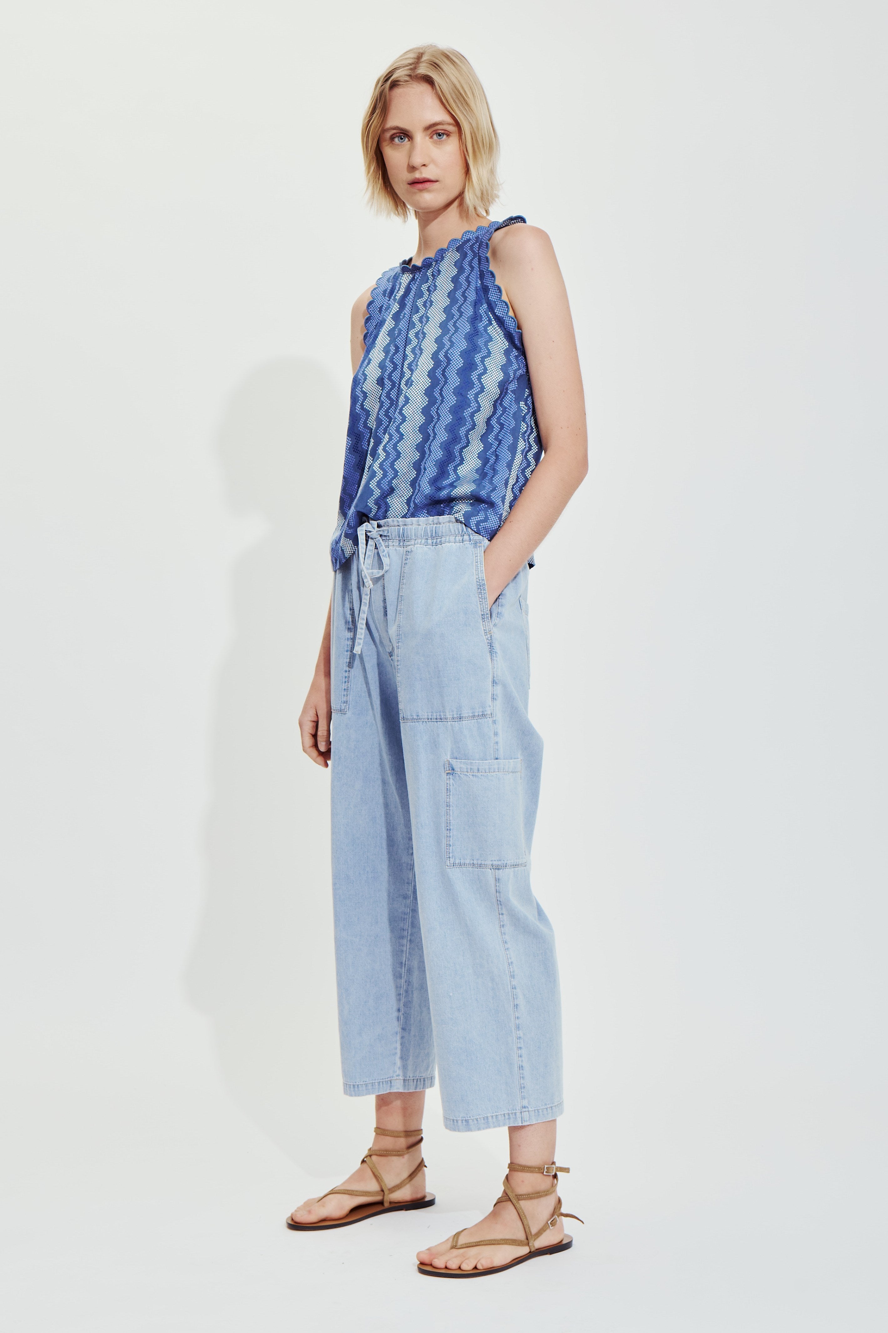 GRIFFITH PANT-Jean chambray