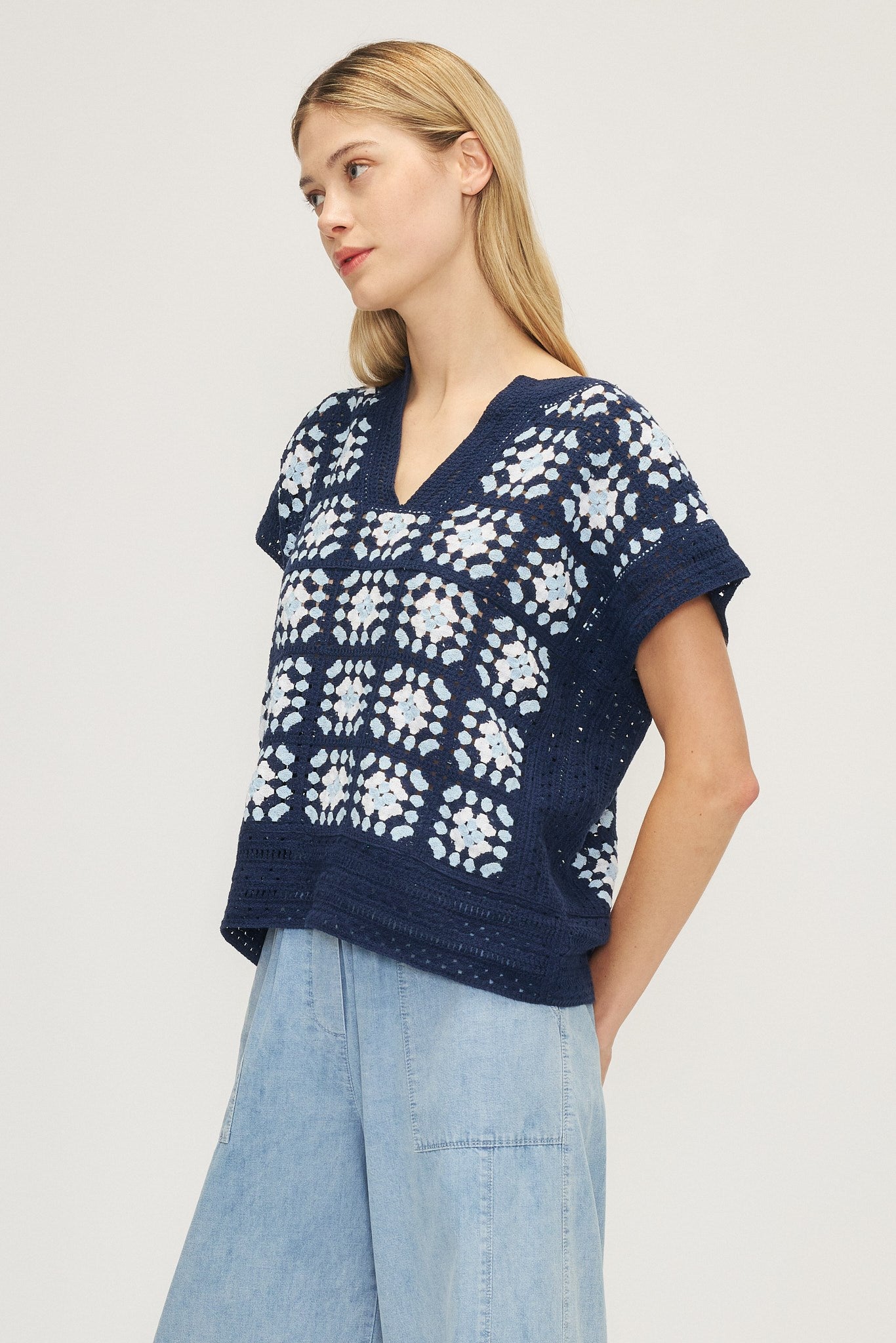 HARUKA SWEATER-Navy / blue