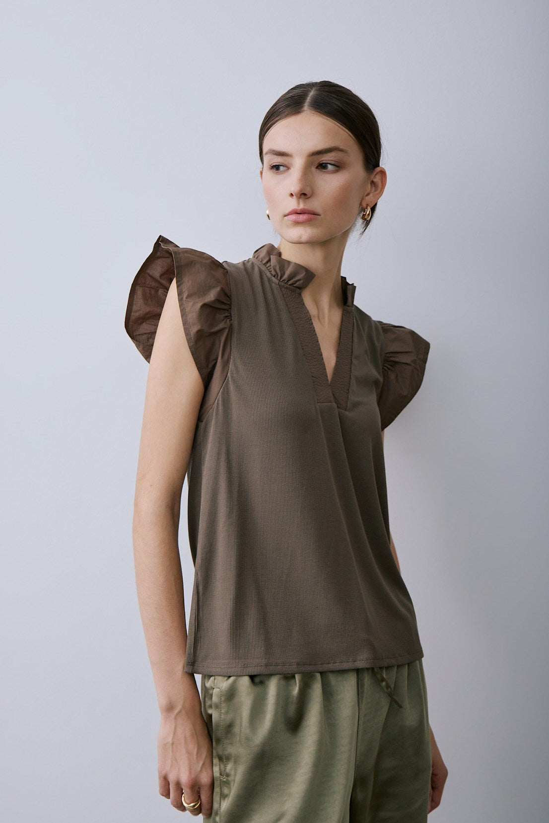 KANSAS TOP-Dk khaki