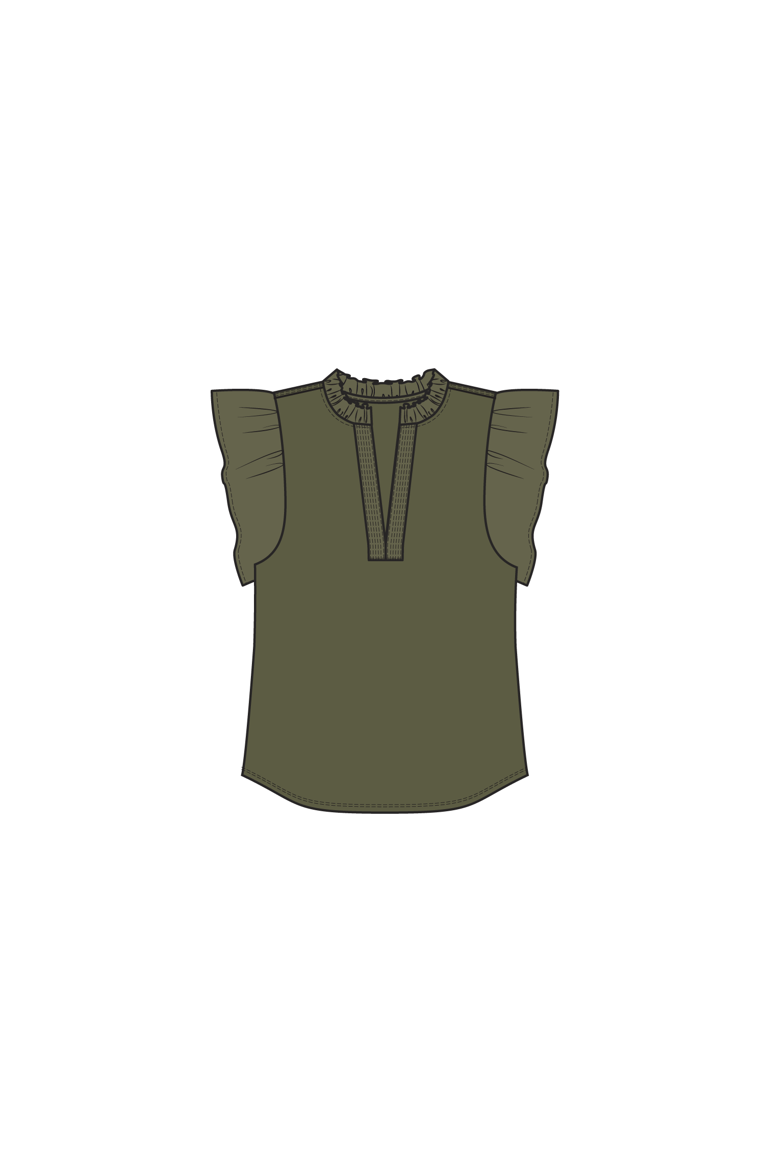 KANSAS TOP-Dk khaki