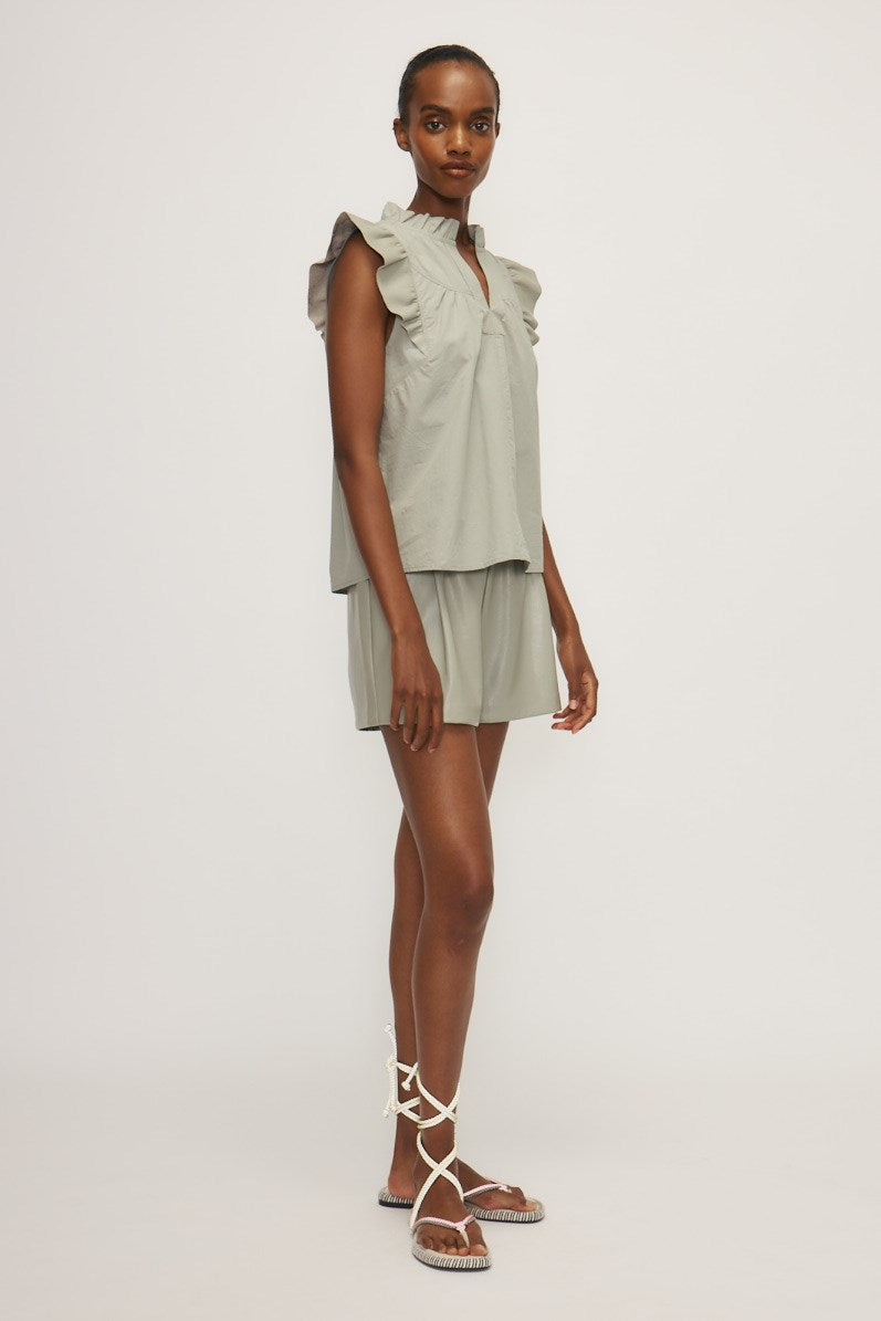 LIANA BLOUSE-Lt sage