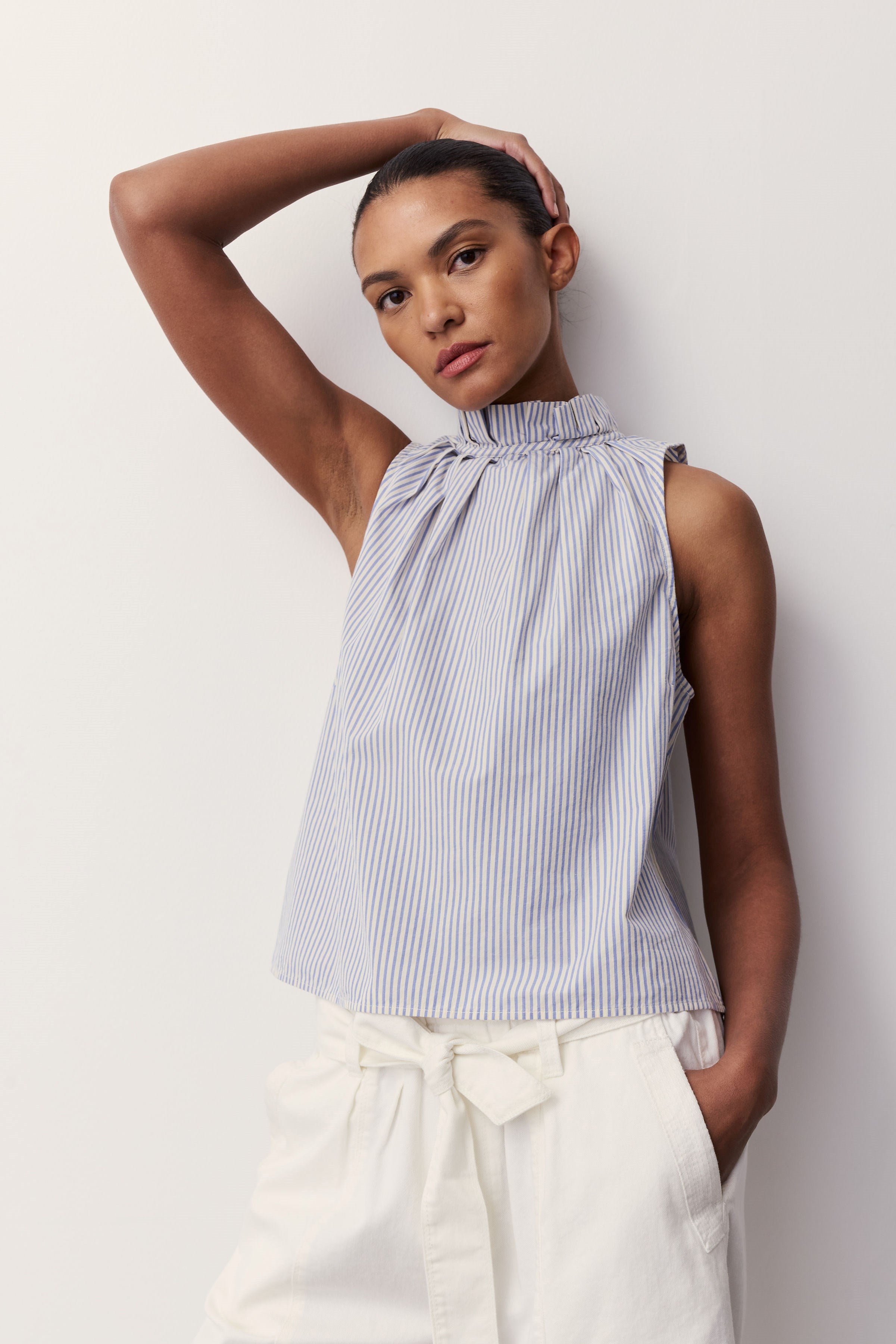 MEARA-Blue pin stripe