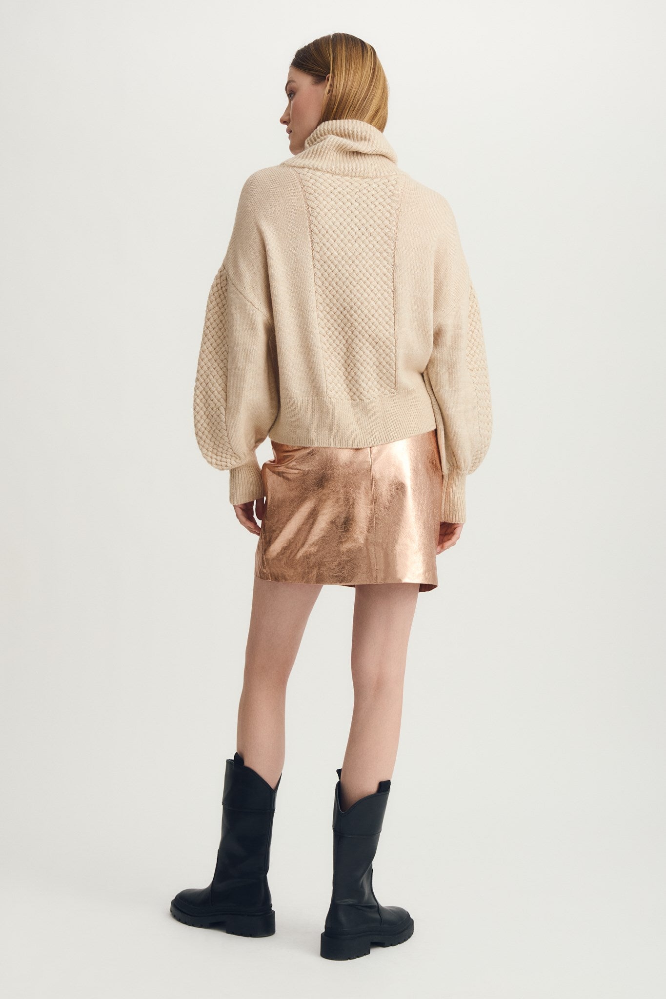 MORISSA SKIRT-Metallic rose