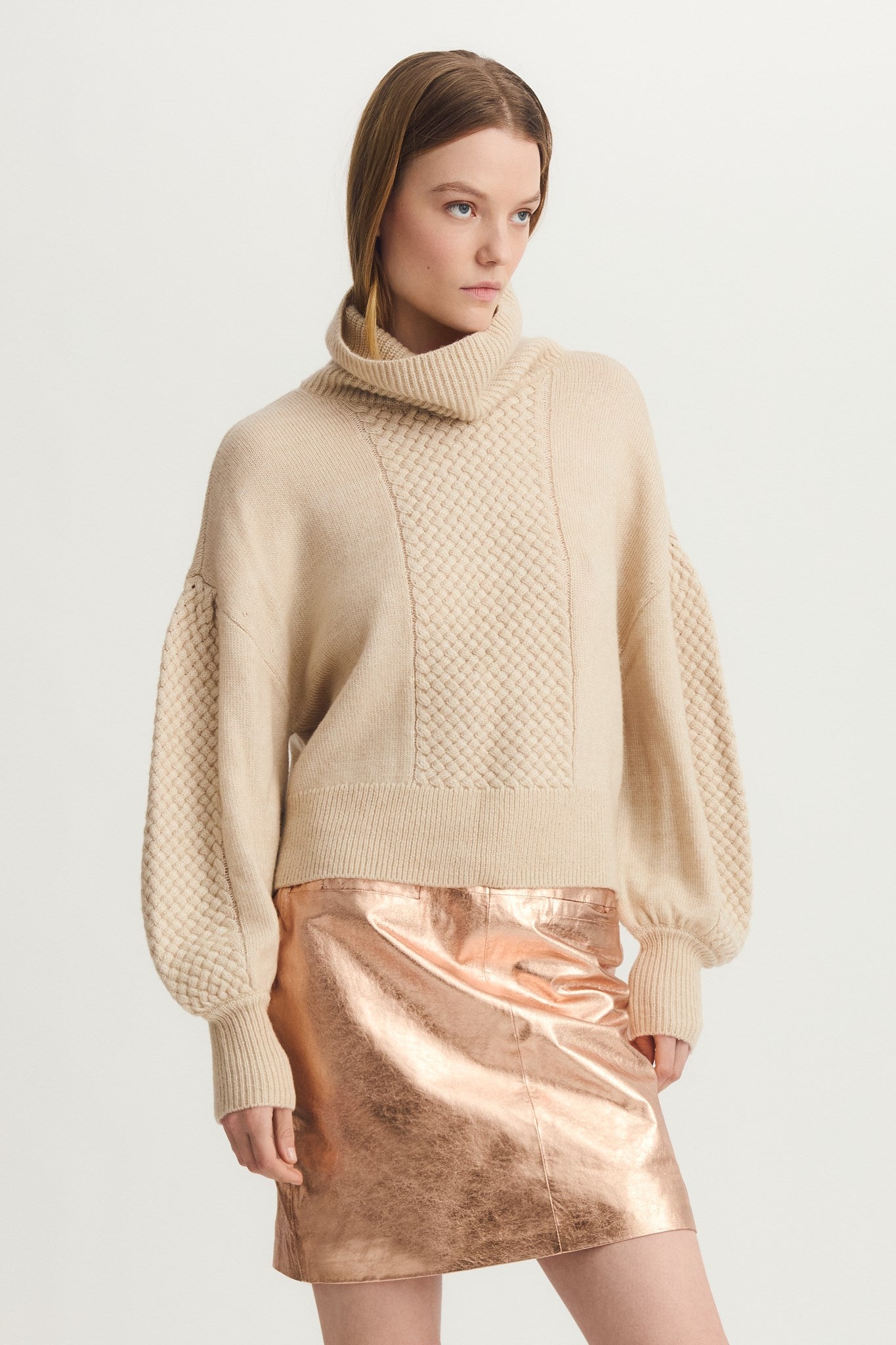 MORISSA SKIRT-Metallic rose