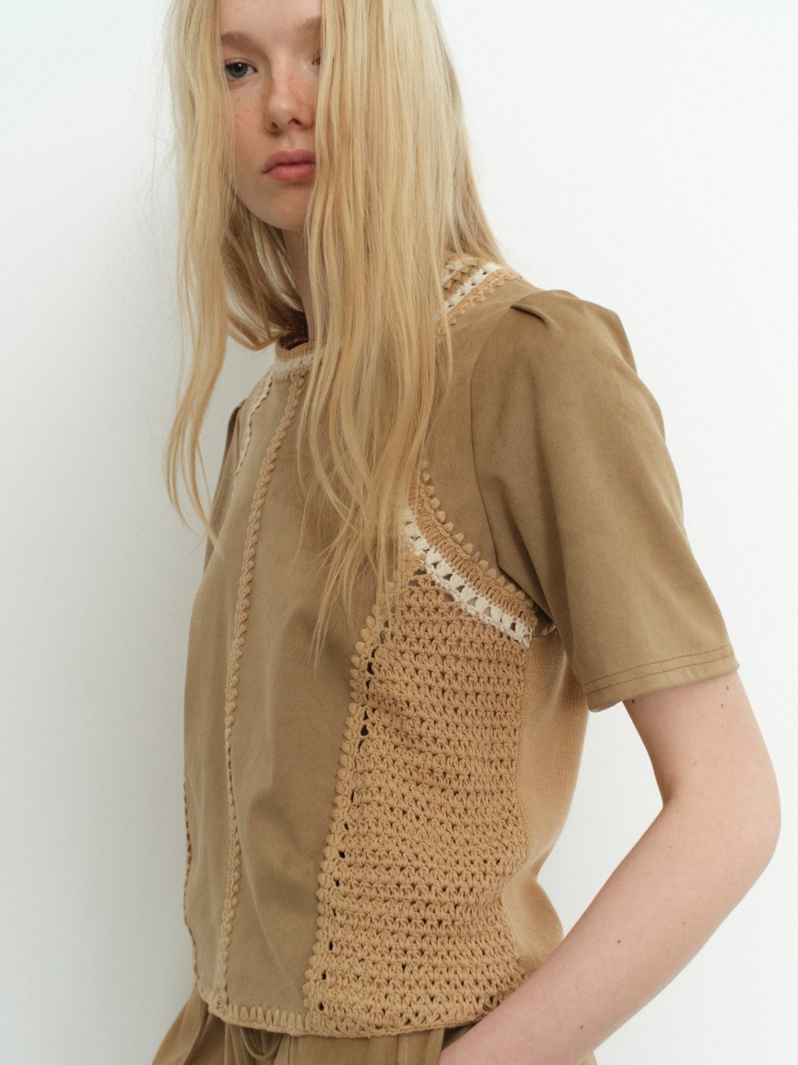 OLEN-Champagne suede