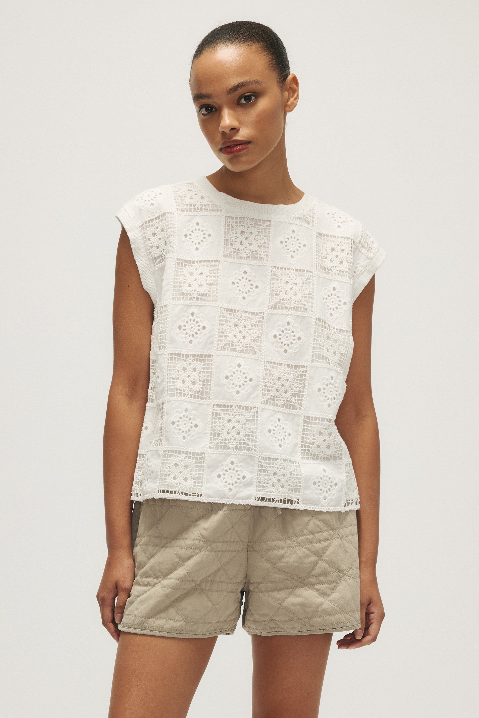 ophelia top- off white