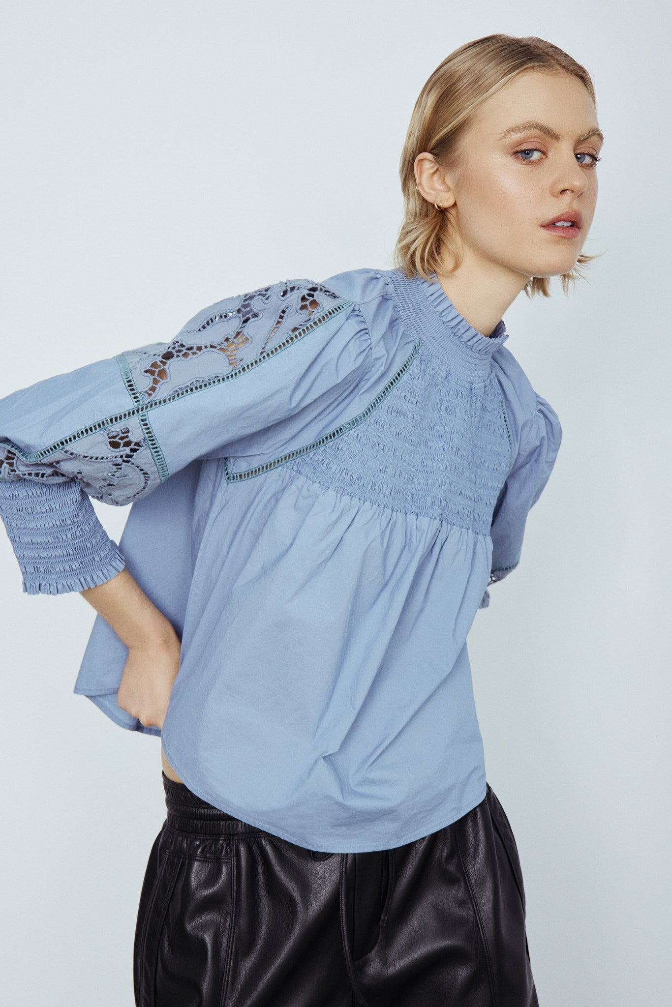PASCAL BLOUSE-Acid blue