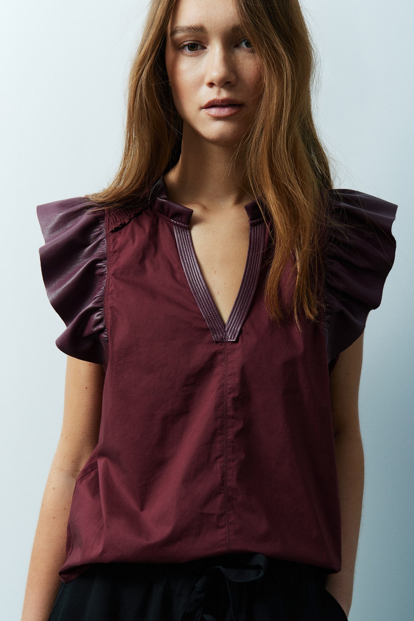 REESE TOP-Burgundy
