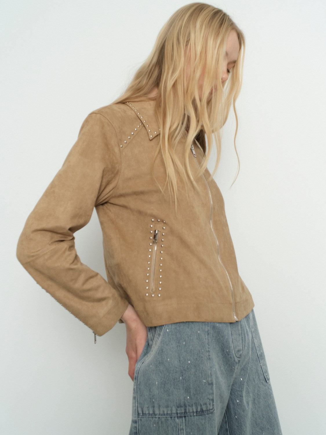 SOTO-Champagne suede