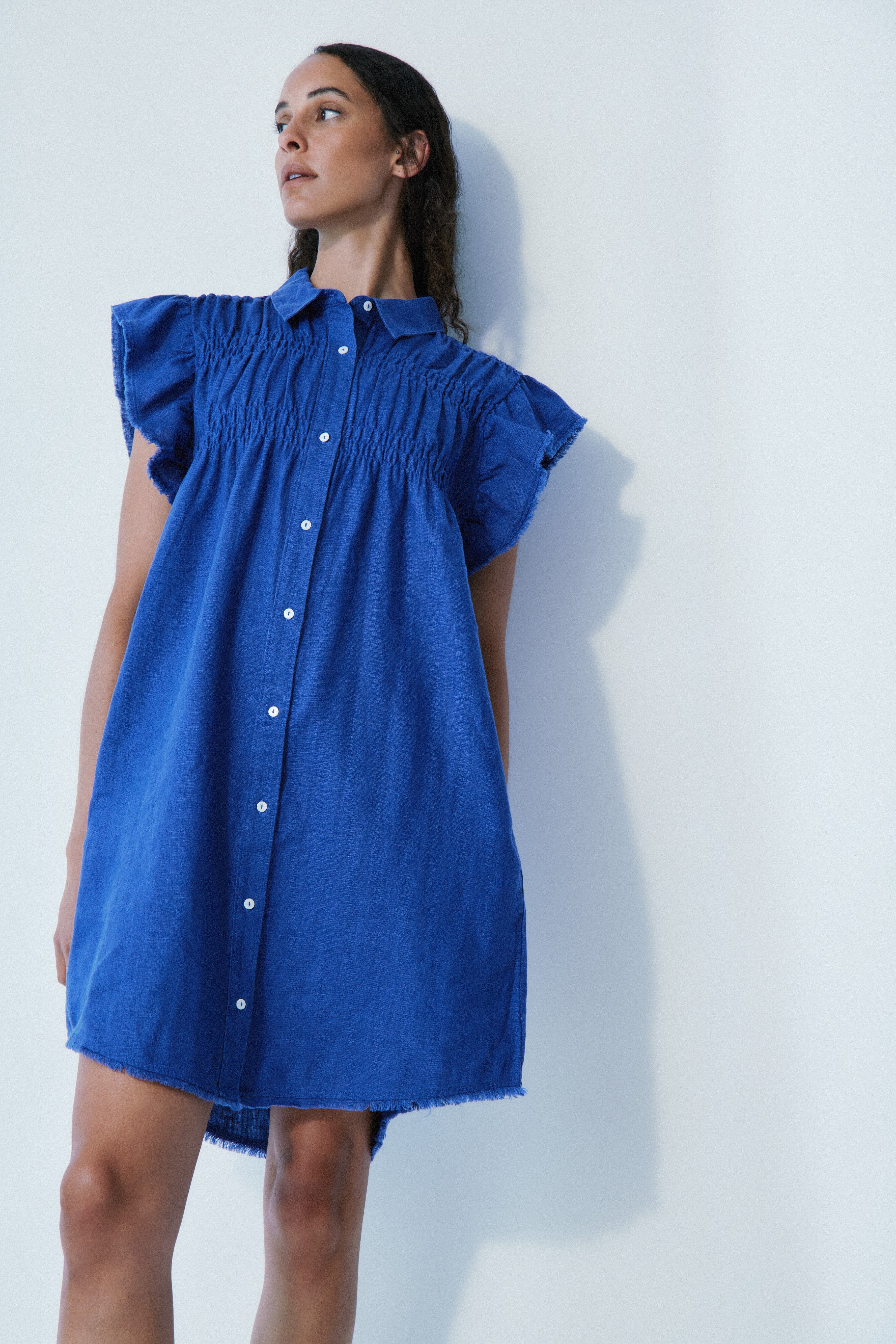 SUNSET DRESS-Batik blue