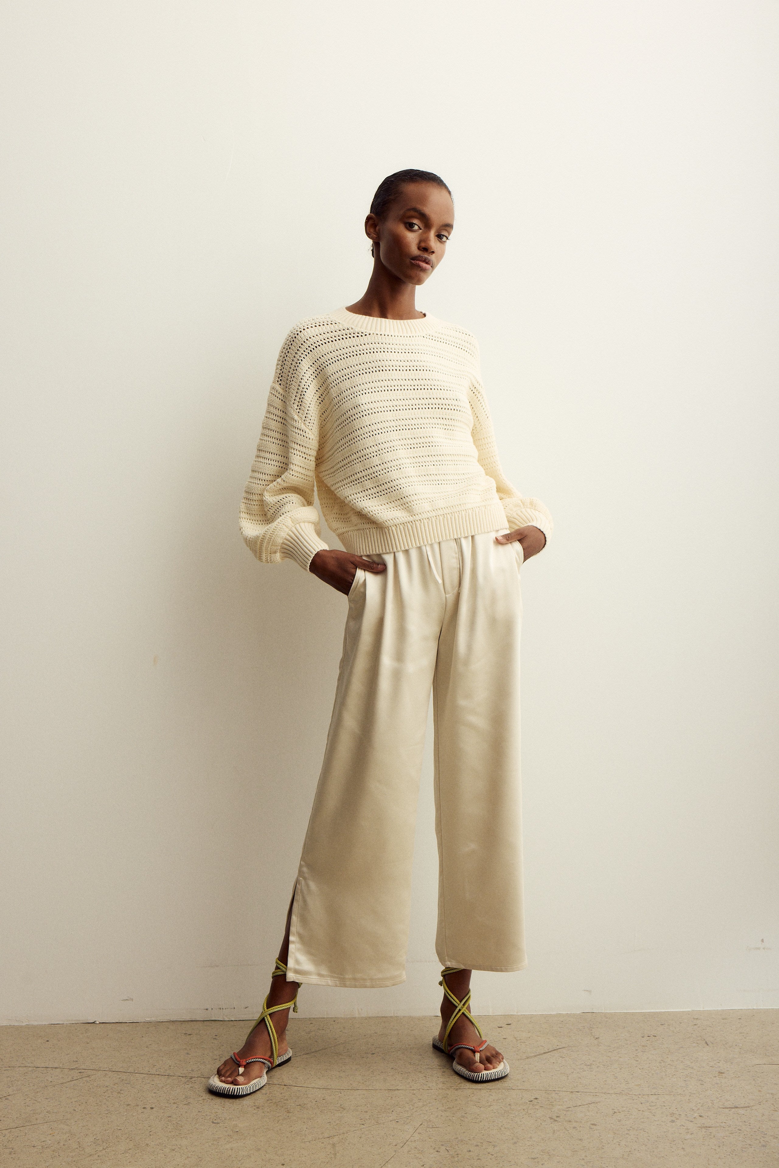 talha pant-cream