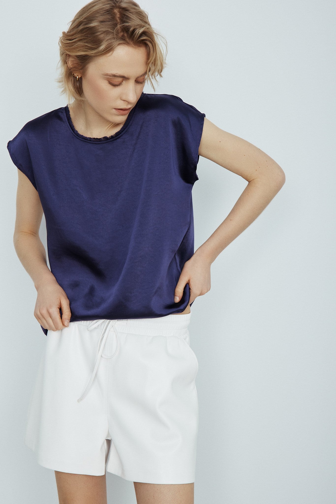 WILLOW TOP-Deep navy