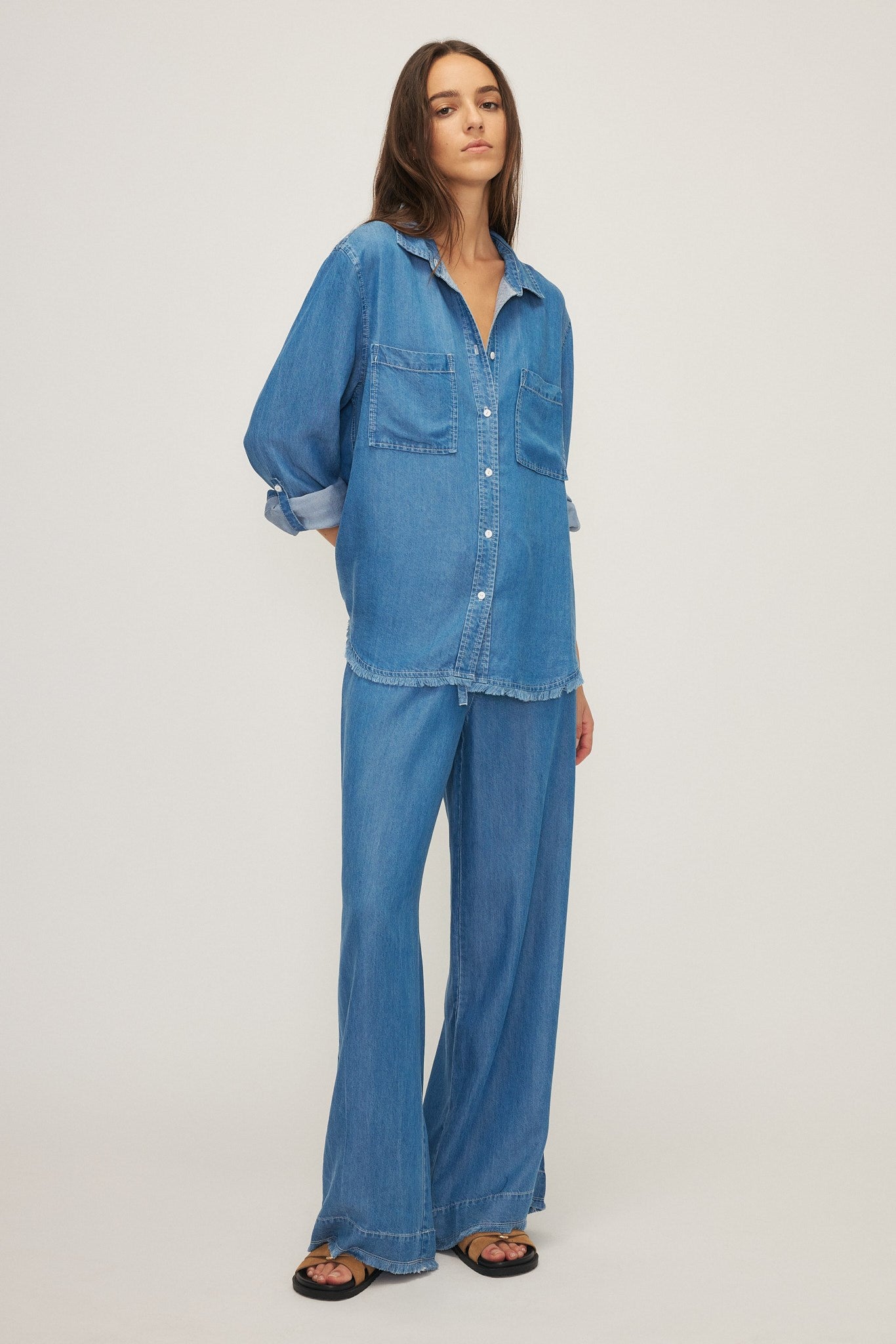 YOKO SHIRT - Bleu moyen