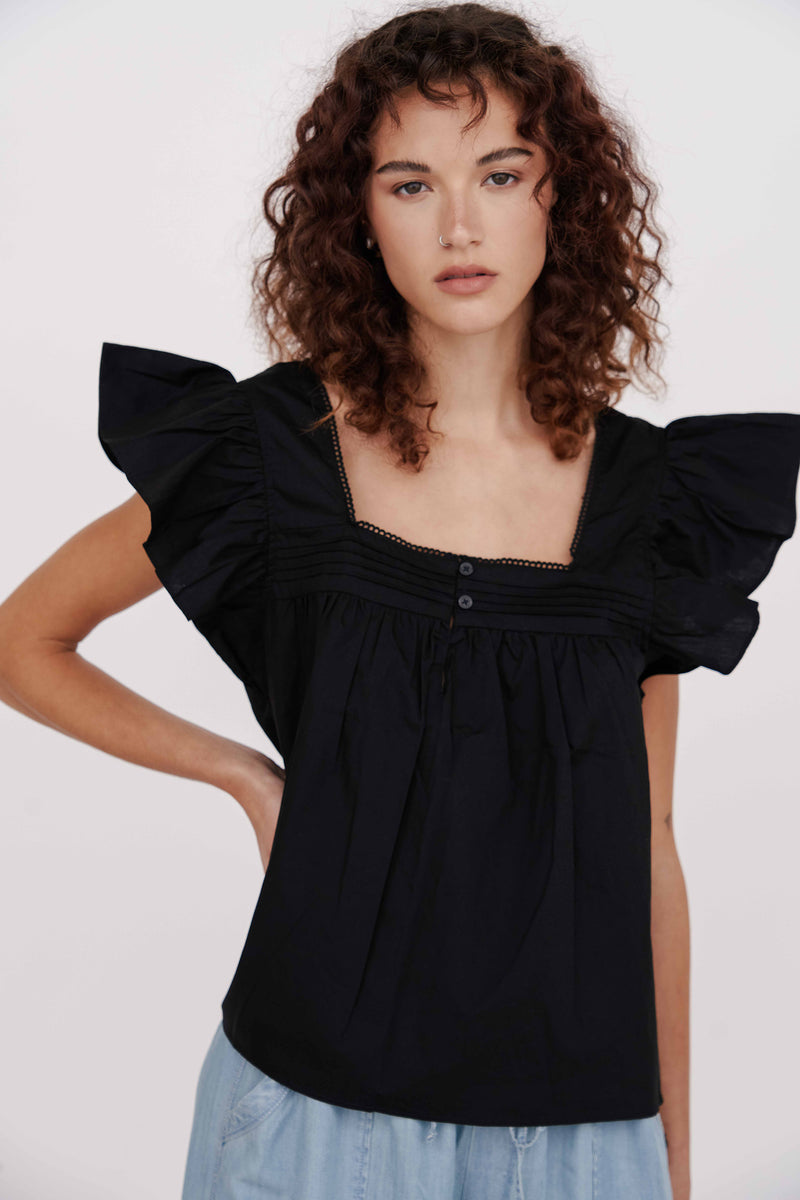 Alana black blouse