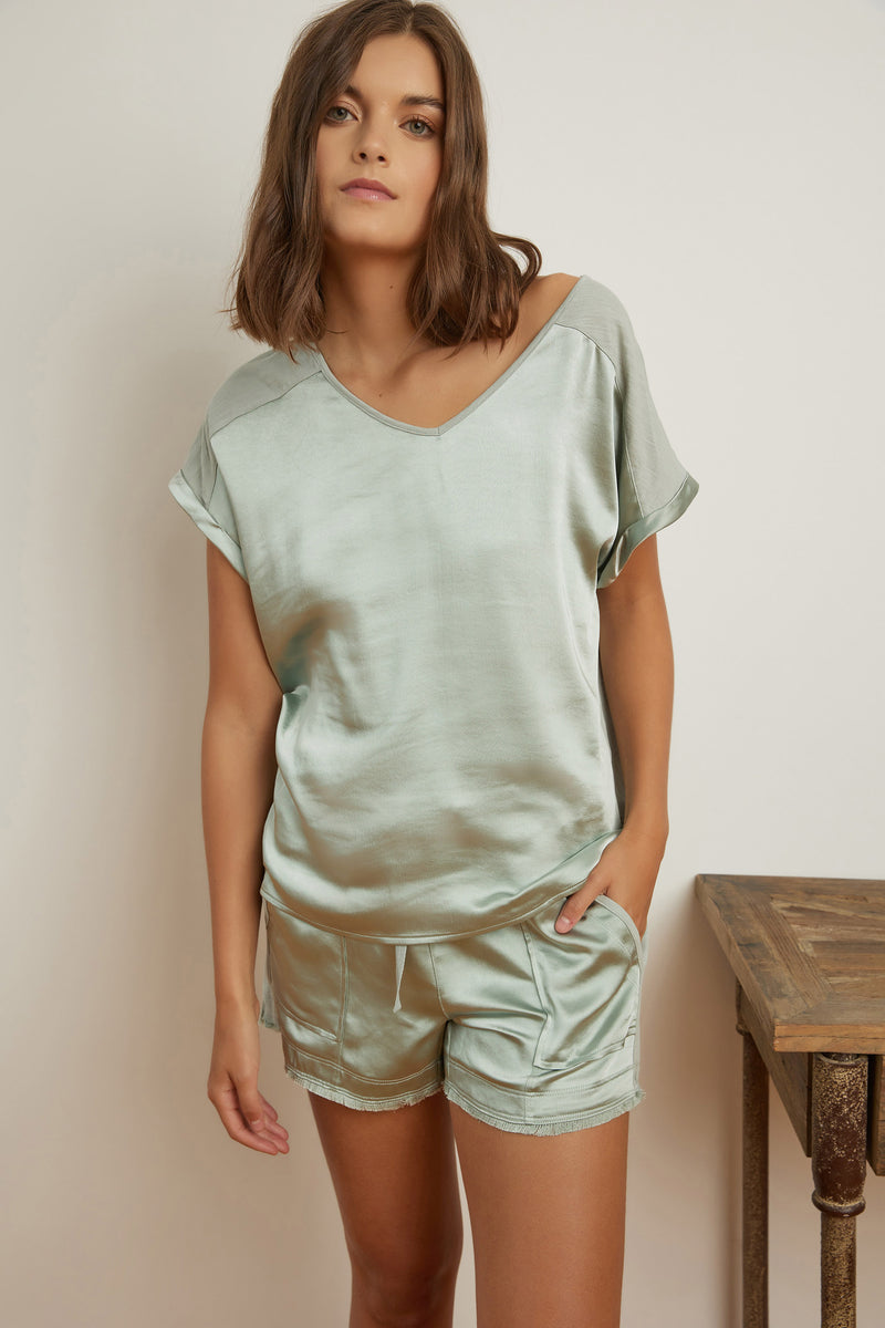 Darian satin tee